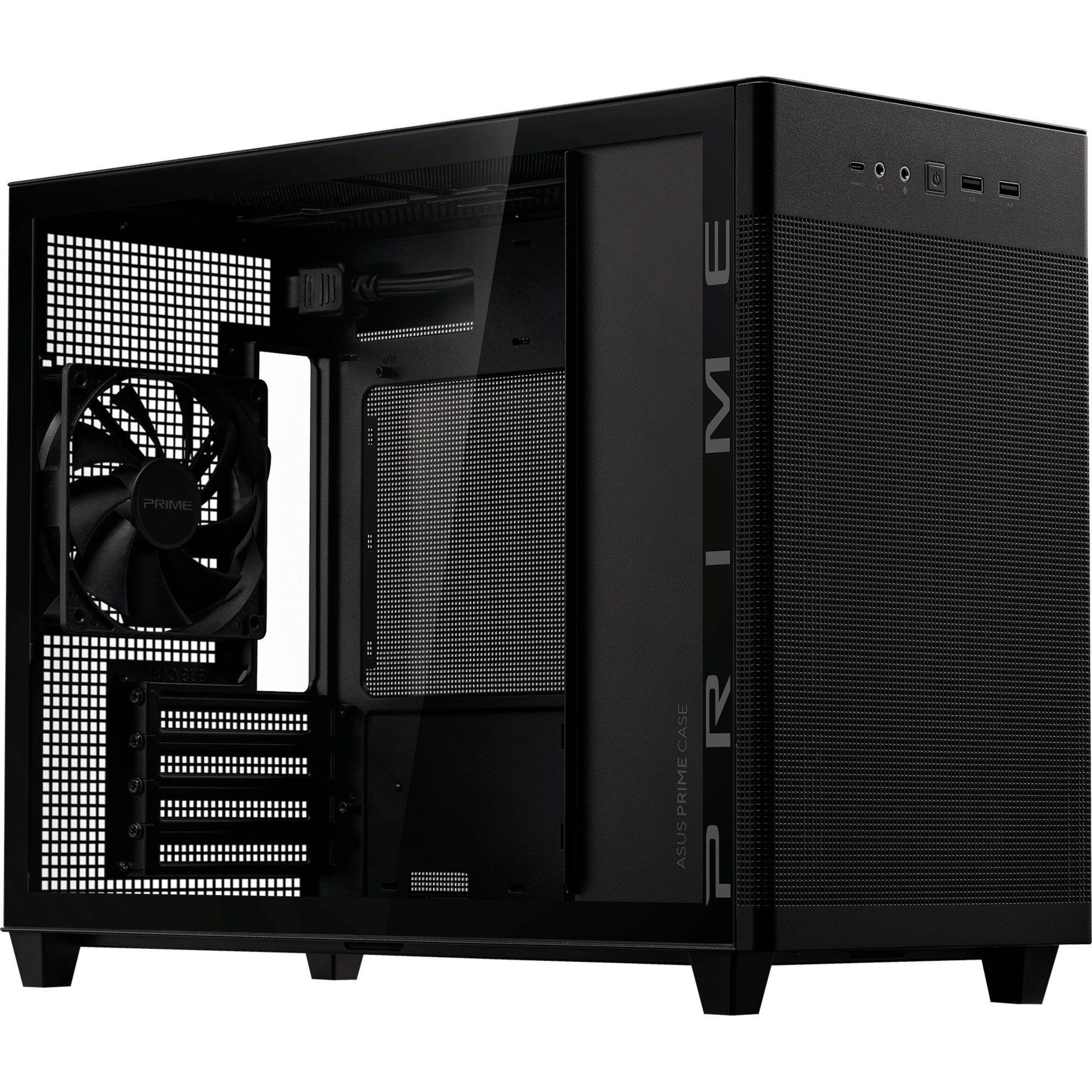 Asus PC-Gehäuse ASUS PRIME AP201, Tower-Gehäuse, (Tempered Glass)