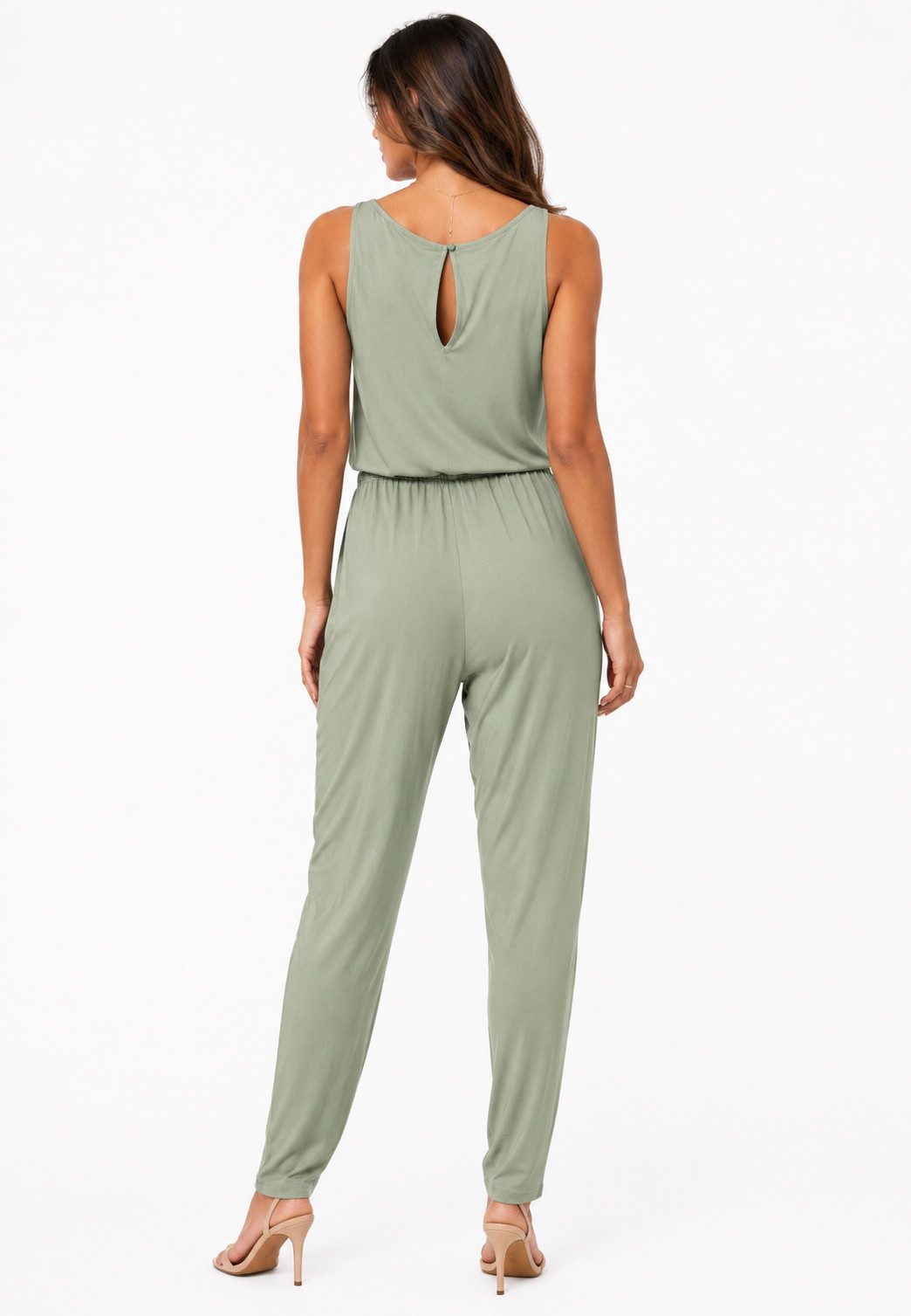 SUBLEVEL Overall Damen Overall Jumpsuit lange Hose Sommer Binde Gürtel Einteiler