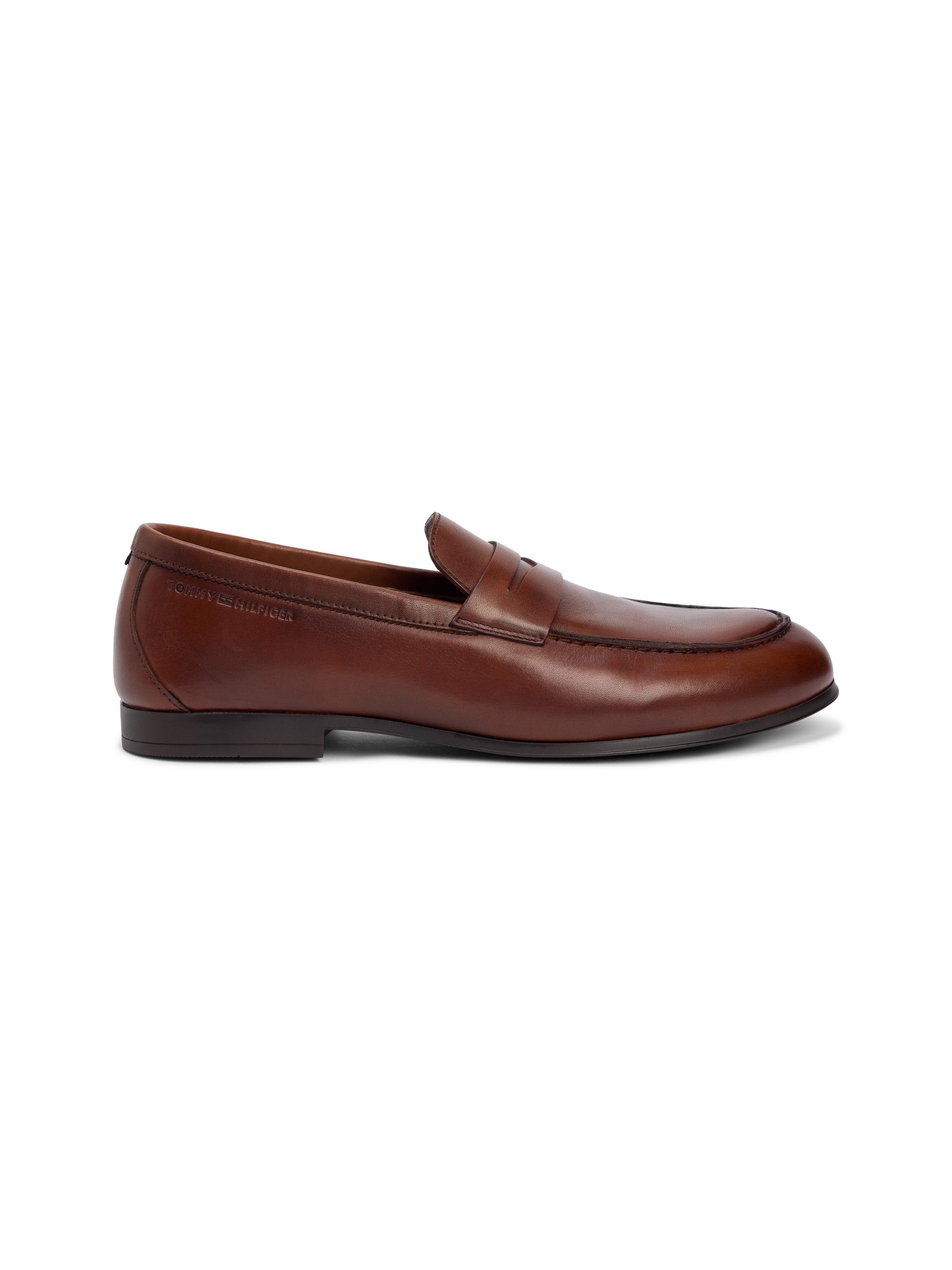 Tommy Hilfiger FLEXIBLE SLIM LEATHER LOAFER Loafer Blockabsatz, Slipper, Businessschuh mit Zierriegel – Bild 4 von 5
