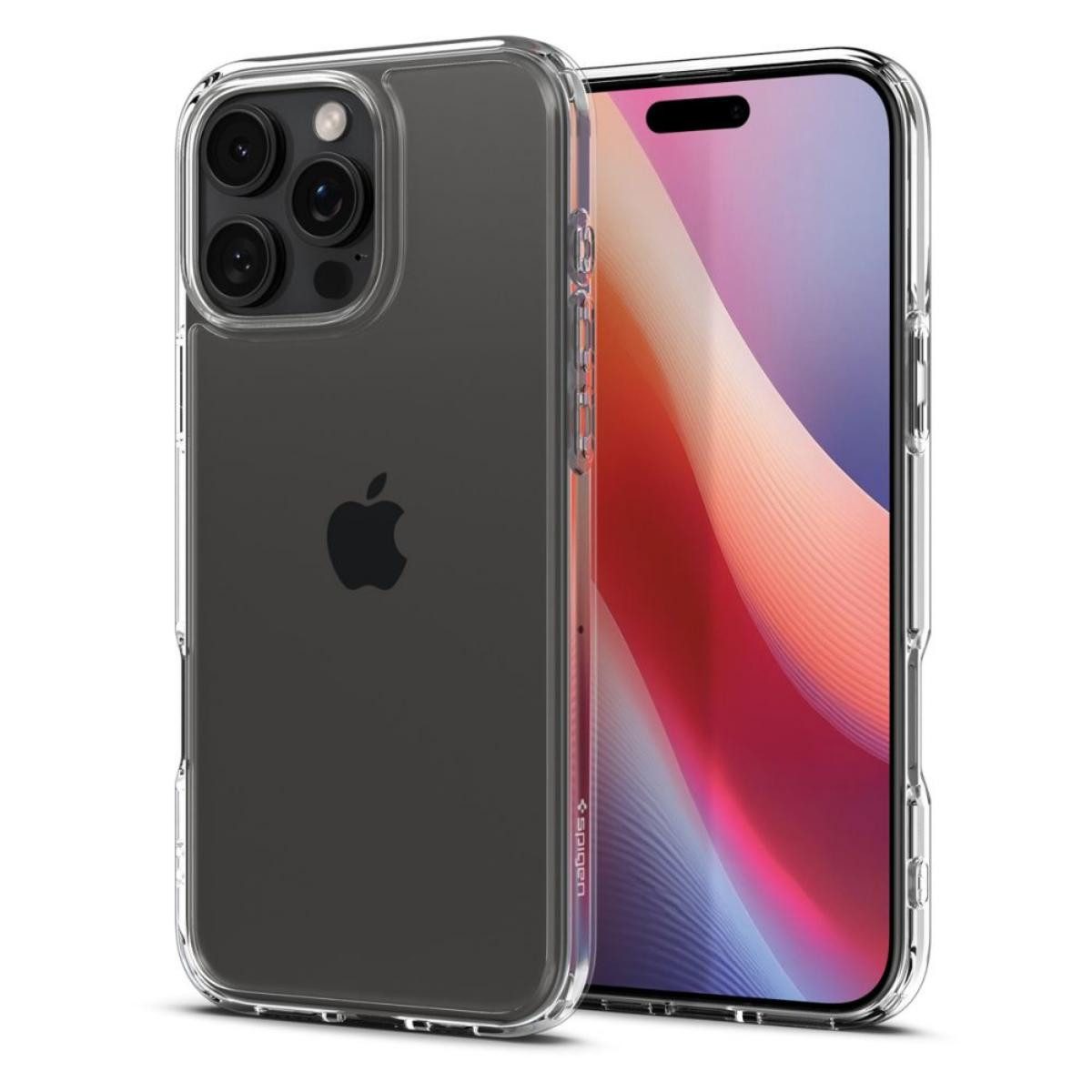 Spigen Handyhülle Spigen Ultra Hybrid Kompatibel mit iPhone 16 Pro transparent 6,3, Militärstandard getestet für zuverlässigen Schutz bei Stürzen