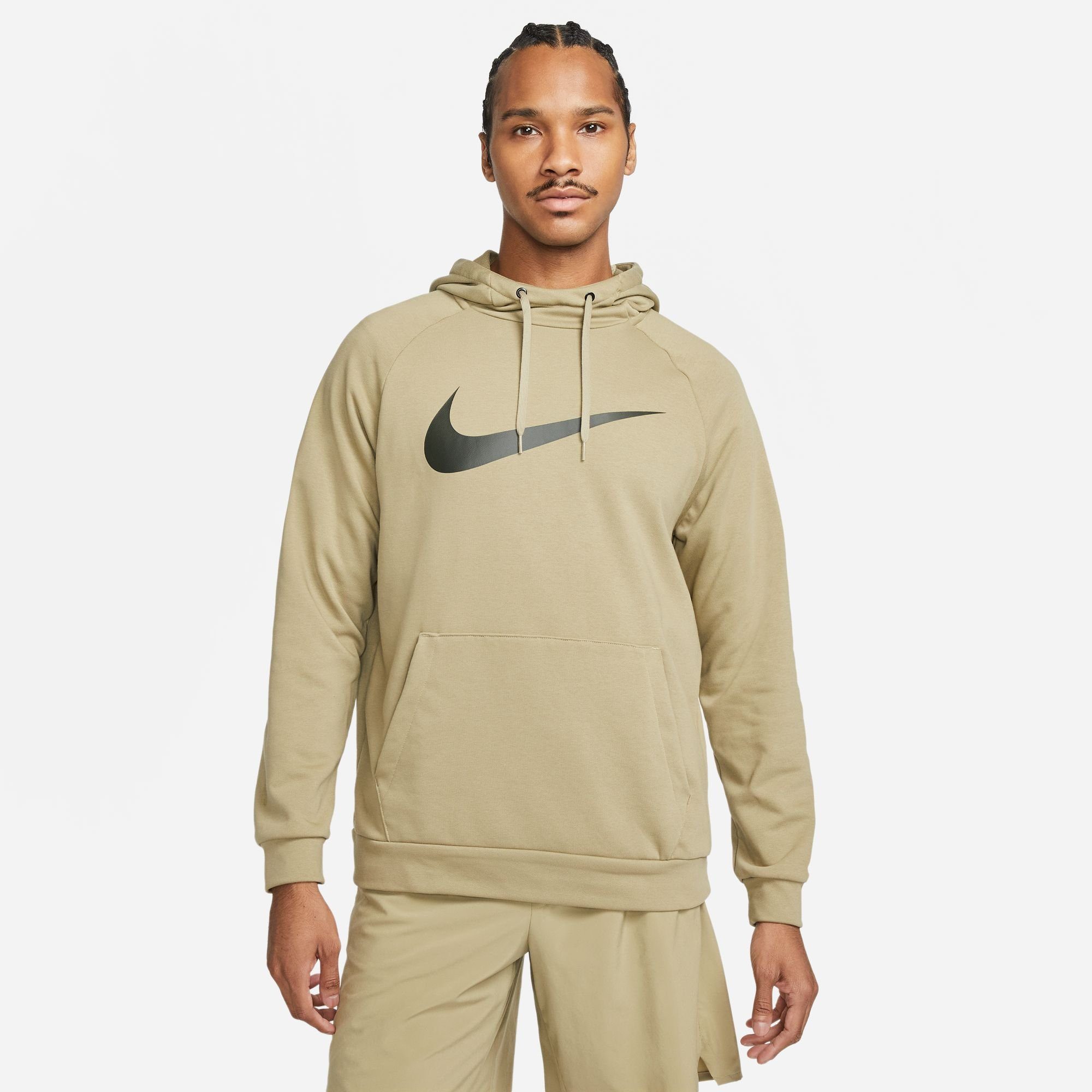 Nike Kapuzensweatshirt DRI-FIT MEN'S PULLOVER TRAINING HOODIE beige