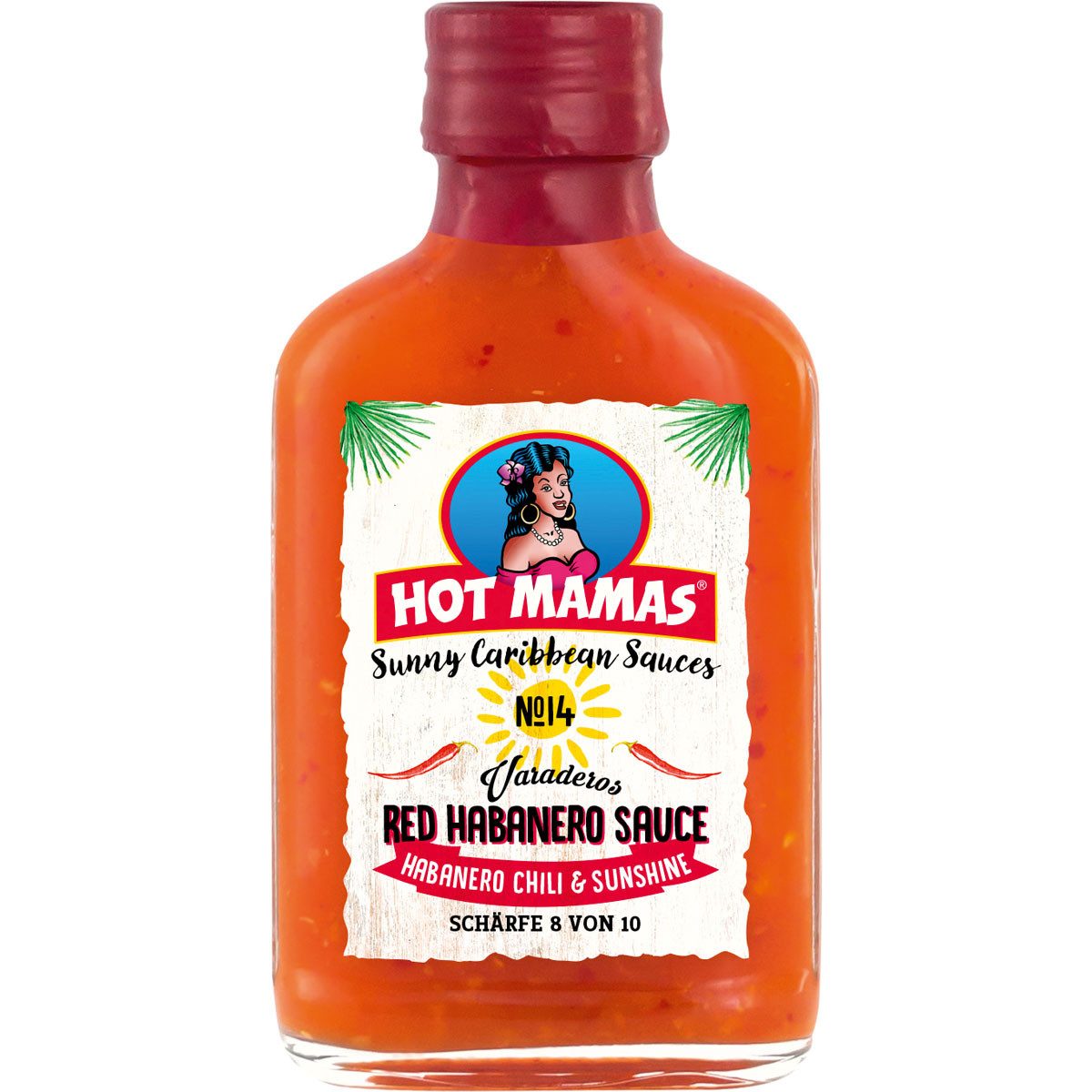 HOT MAMAS Saucen, HOT MAMAS Sunny Caribbean Sauces Red Habanero in der Flasche 95ml