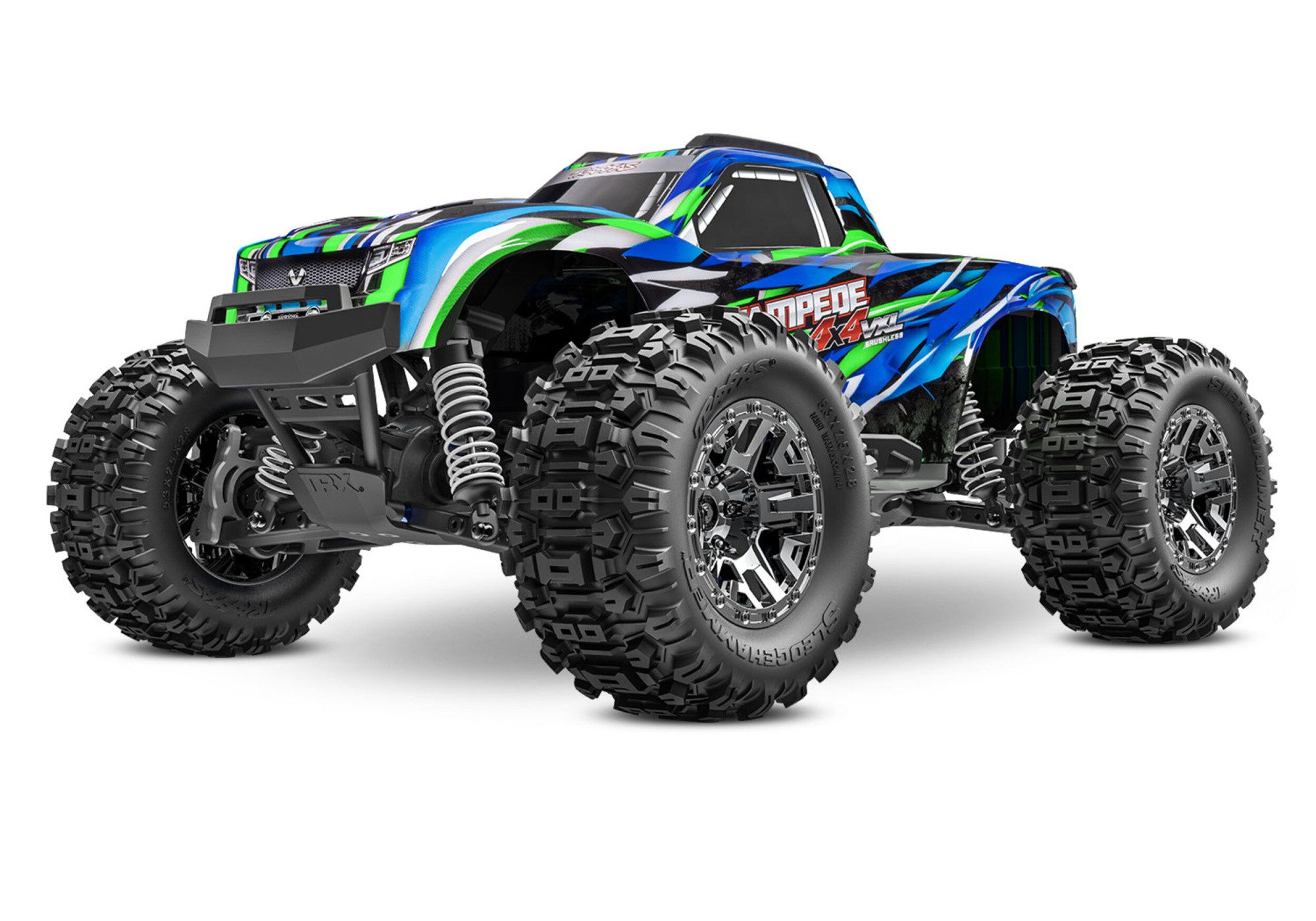 Traxxas RC-Buggy Traxxas RC Stampede 4x4 VXL HD Monster Truck RTR 1:10 Grün Clipless