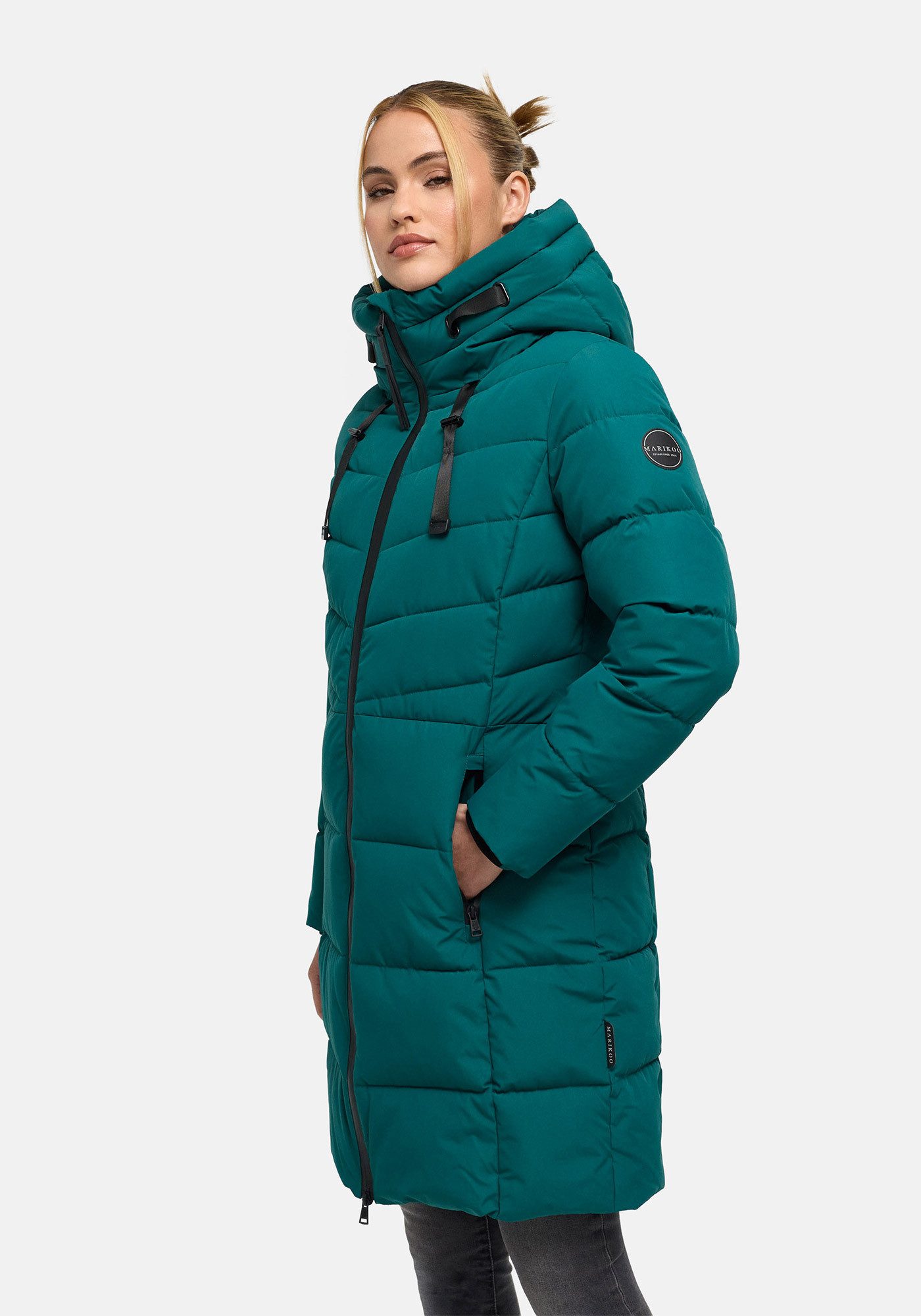 Marikoo Winterjacke Natsukoo XVI Stepp Mantel mit großer Kapuze