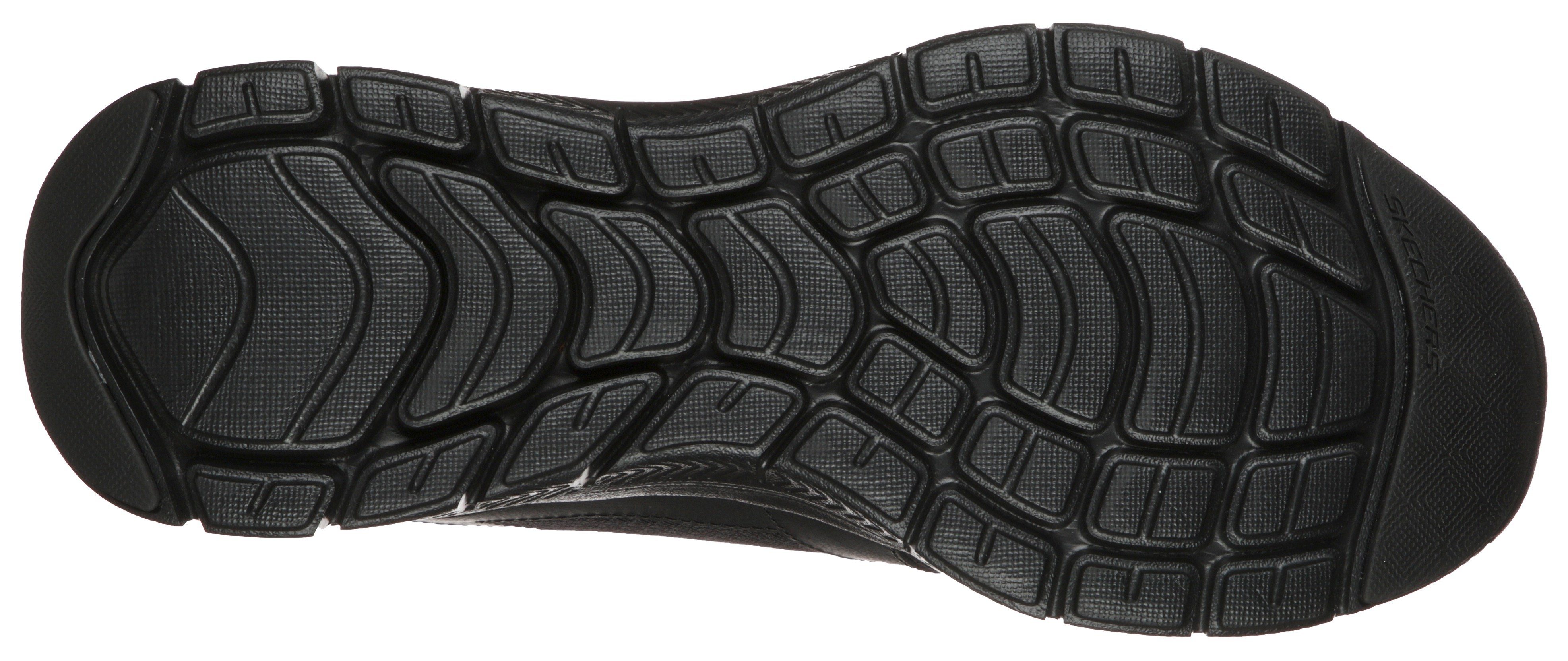 Skechers FLEX ADVANTAGE 4.0 schwarz Profil mit leichtem Sneaker