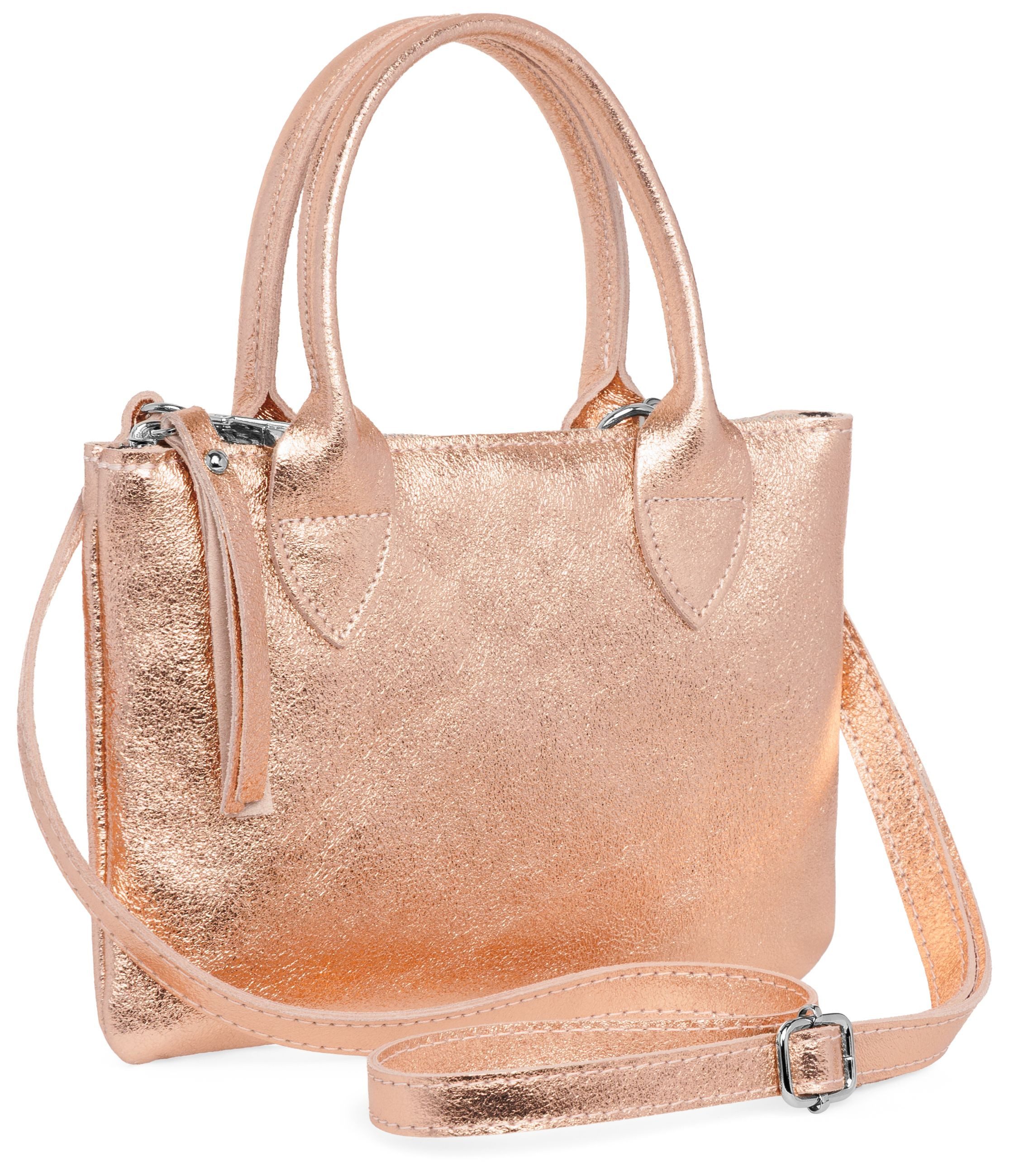 Caspar Henkeltasche Kleine Damen Leder Tasche günstig online kaufen