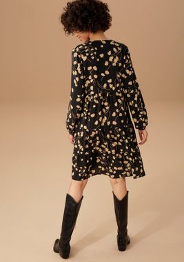 Aniston CASUAL Blusenkleid mit graphischem Blumendruck