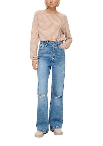 QS Strickpullover mit Strukturmuster