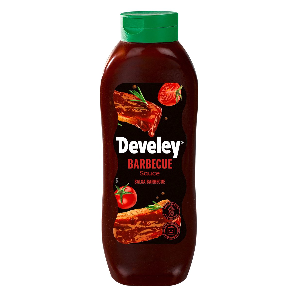 Develey Grillsauce, Develey Rauchig-milde Barbecue Sauce für Profis (875ml Flasche)
