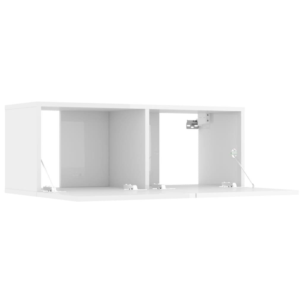 cm 2 80x30x30 furnicato Hochglanz-Weiß Holzwerkstoff TV-Schrank Stk. TV-Schränke