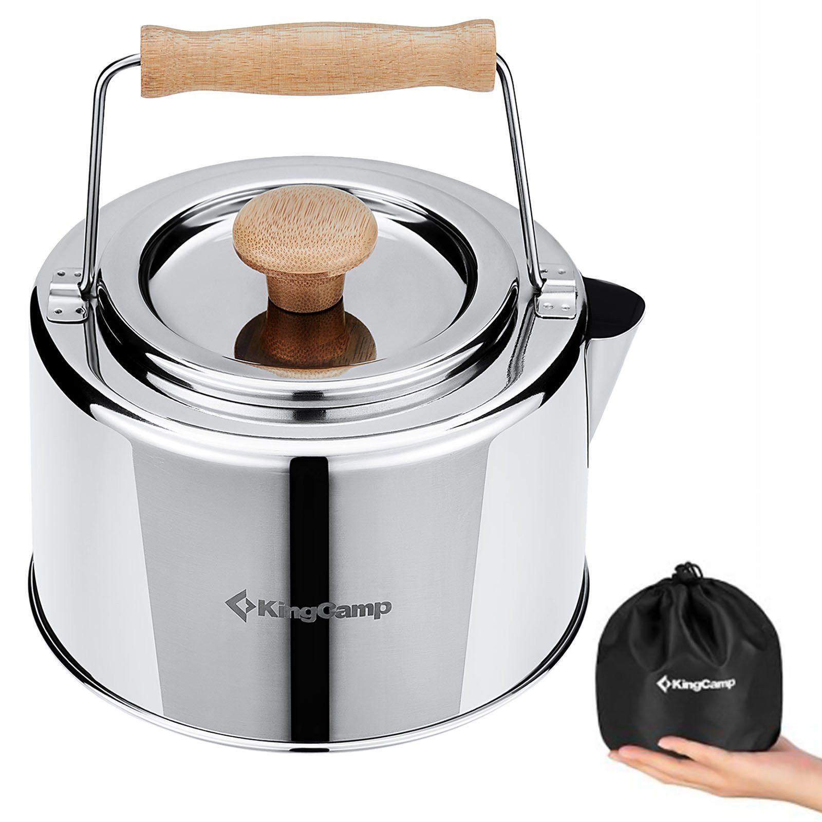 KingCamp Wasserkocher Teekessel Skywalker Kettle - 1,2L Camping Kessel T