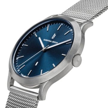 Lilienthal Berlin Quarzuhr Huxley Silver Blue - Mesh Silber