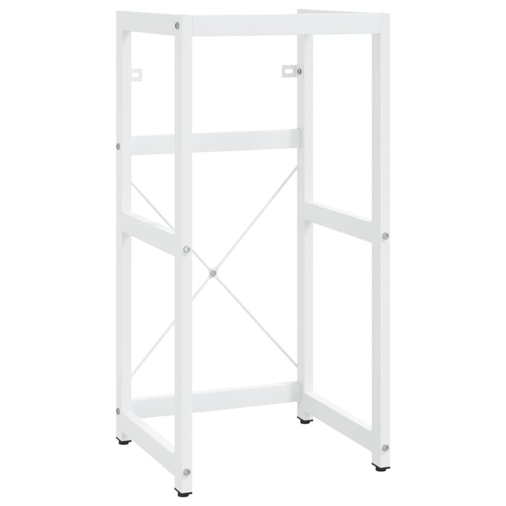 vidaXL Badezimmerspiegelschrank Badezimmer Waschtischgestell Weiß 40x38x83 cm Eisen (1-St)