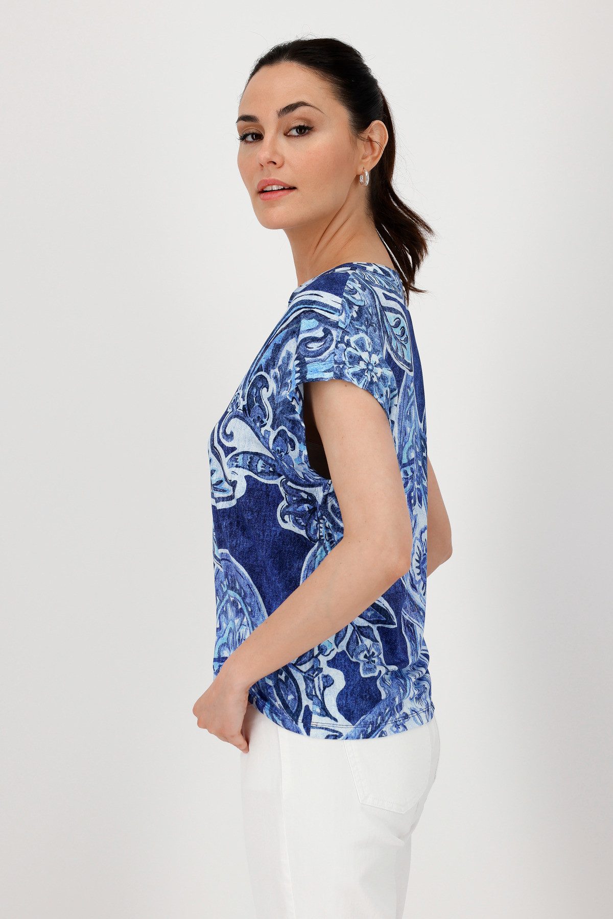 Monari Rundhalsshirt, mit Glitzersteinchen günstig online kaufen