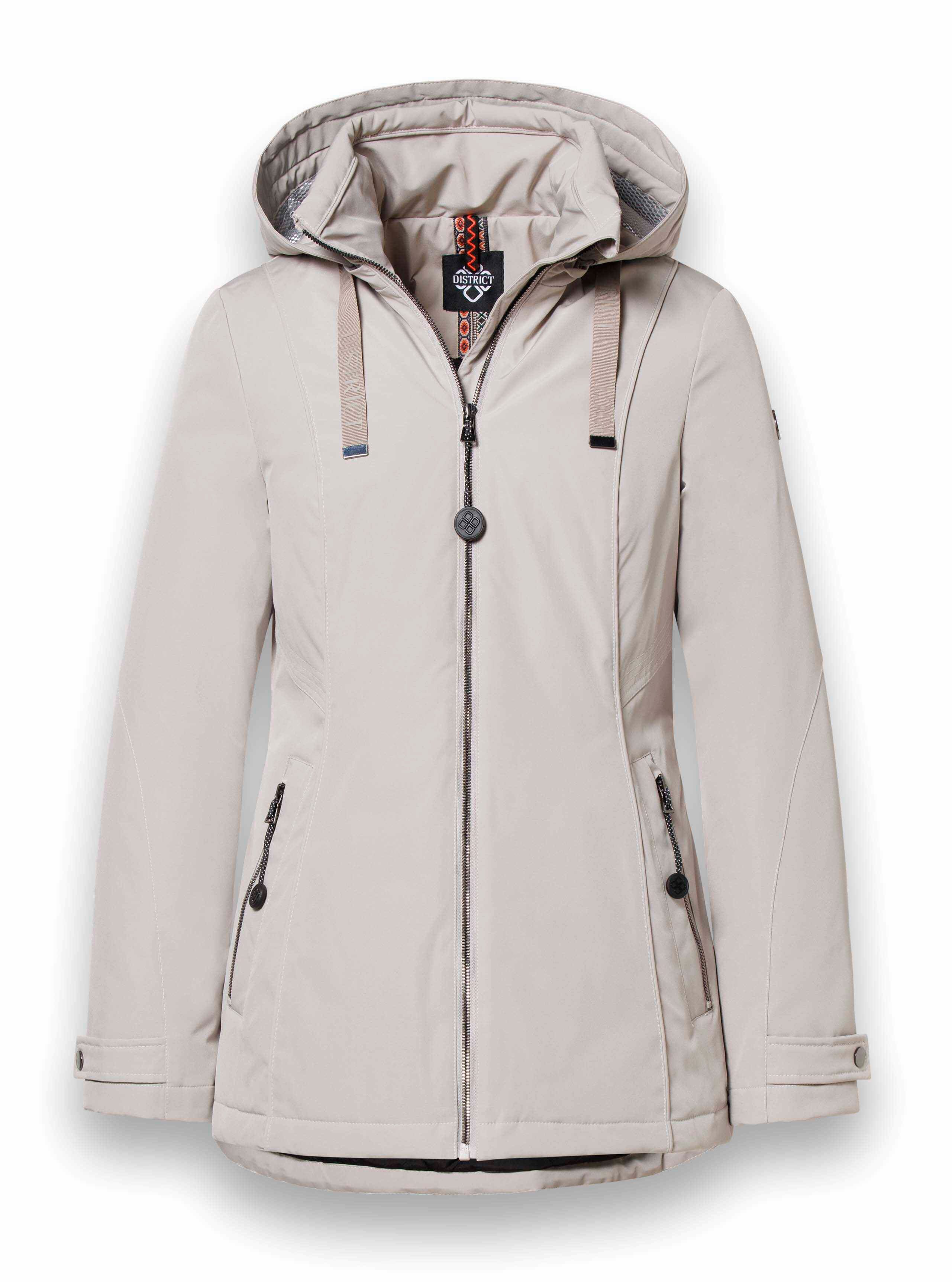 District Winterjacke Ischgl (mit Kapuze, wasserabweisend) beige Damen günstig online kaufen