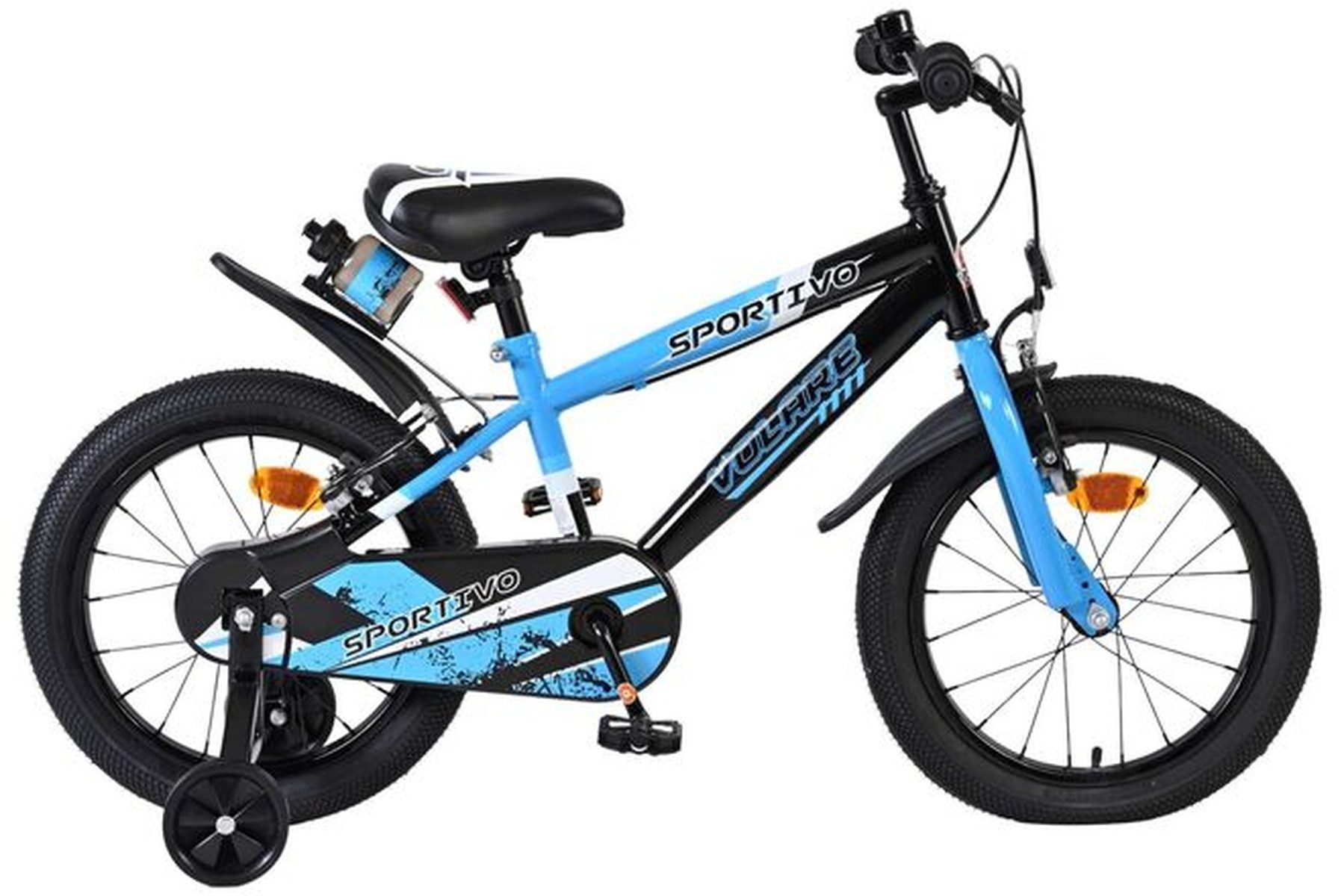 Kinderfahrrad Sportivo Kinderfahrrad - Jungen - 16 Zoll - Blau/Schwarz