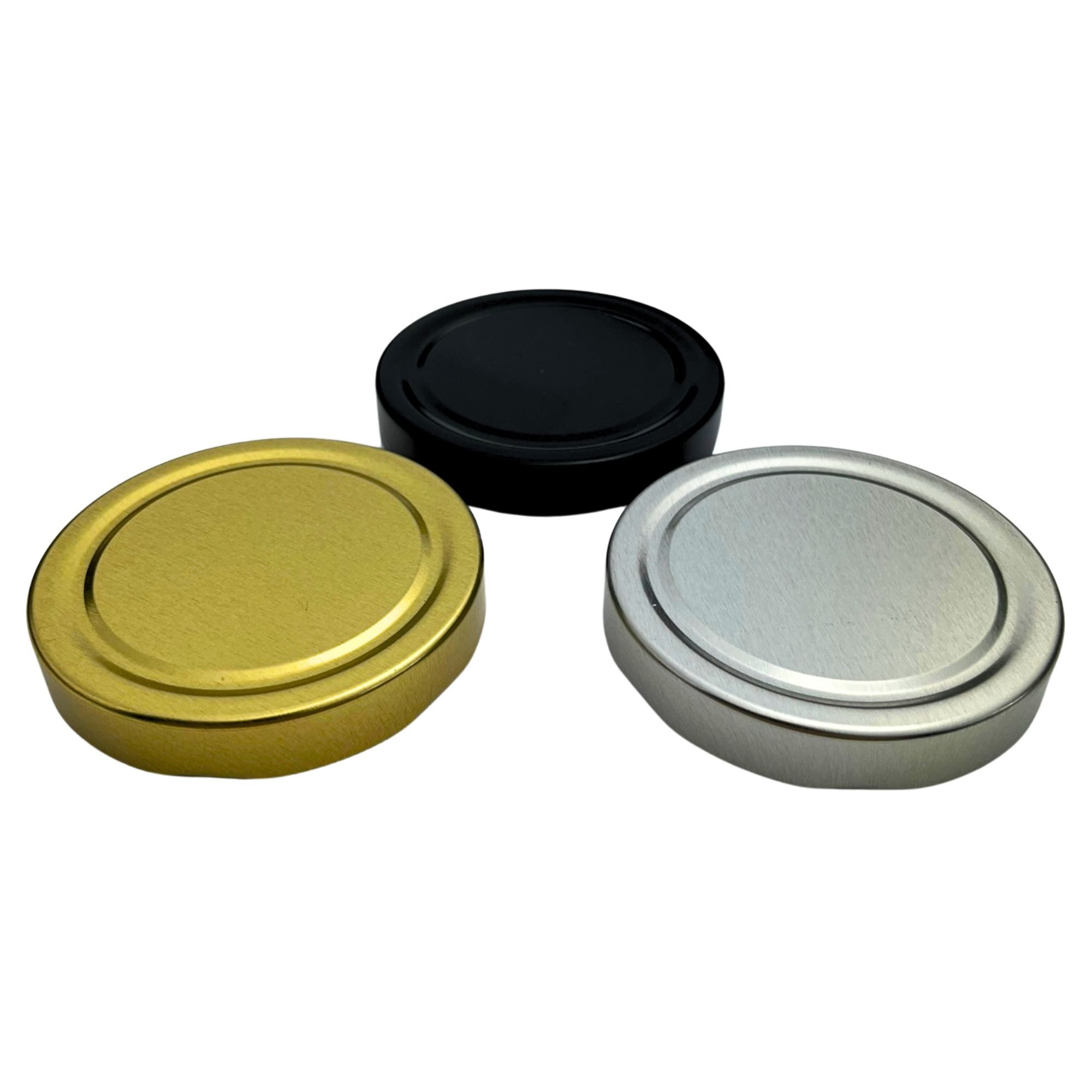 BIENEN SCHMIDT Einmachglas 52x DEEP Twist Off Ersatzdeckel für 500 g Rundglas TO 82mm, (60 Stk), Metalldeckel, Dichtungsdeckel, Deckel für Einmachgläser