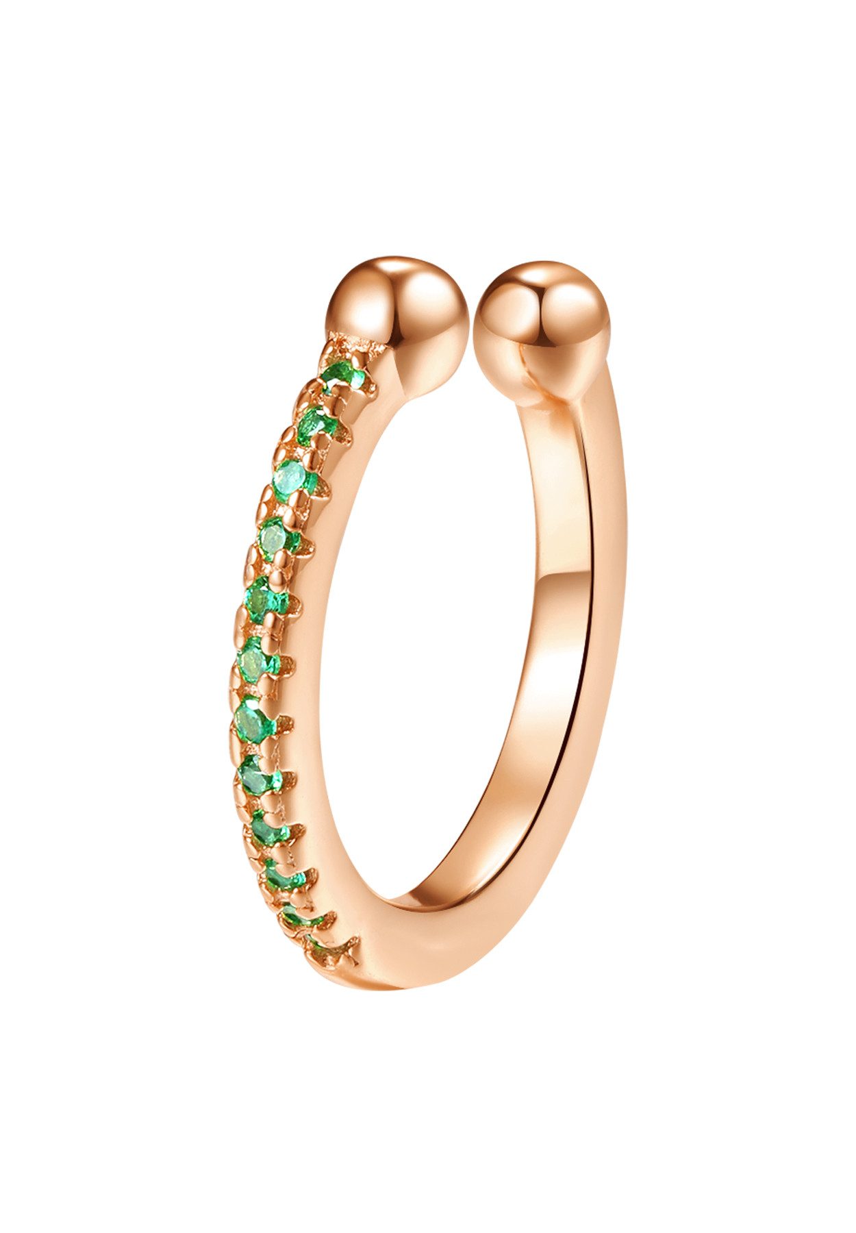 Hey Happiness Ohrklemme Basic Single Ear Cuff Zirkonia, Fake Ohrring Silber günstig online kaufen