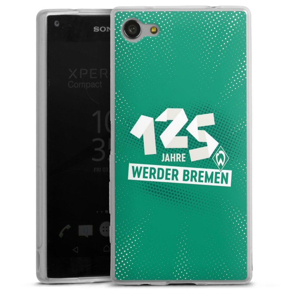 DeinDesign Handyhülle 125 Jahre Werder Bremen Offizielles Lizenzprodukt, Sony Xperia Z5 Compact Slim Case Silikon Hülle Ultra Dünn Schutzhülle