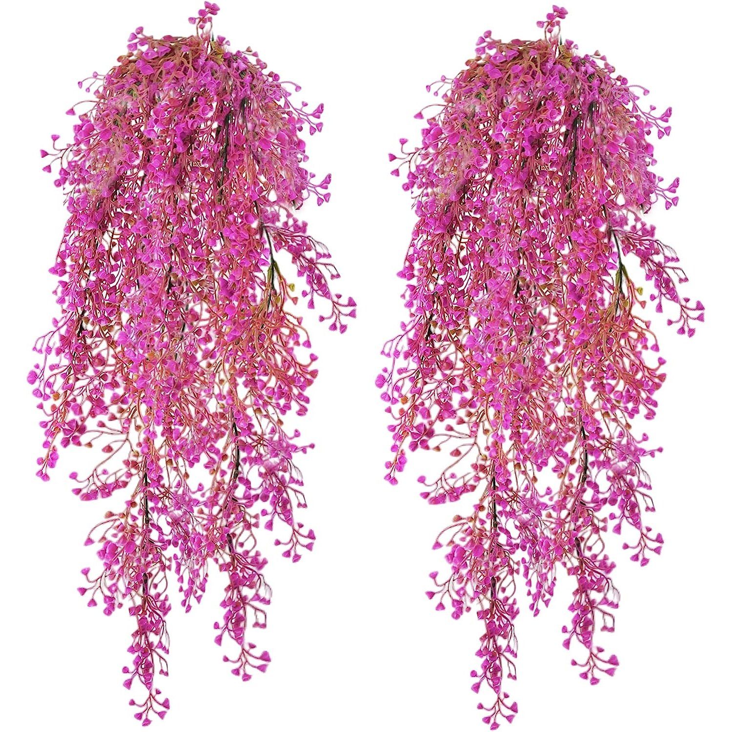 Kunstblume 4 Stück Künstliche Blumen an der Wand,80cm Künstliche Hängepflan günstig online kaufen