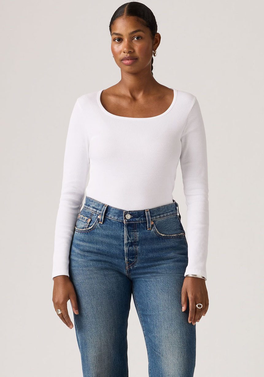 Levi's® Langarmshirt ESSENTIAL SQRD NECK LONG SLEEVE mit eckigem Ausschnitt