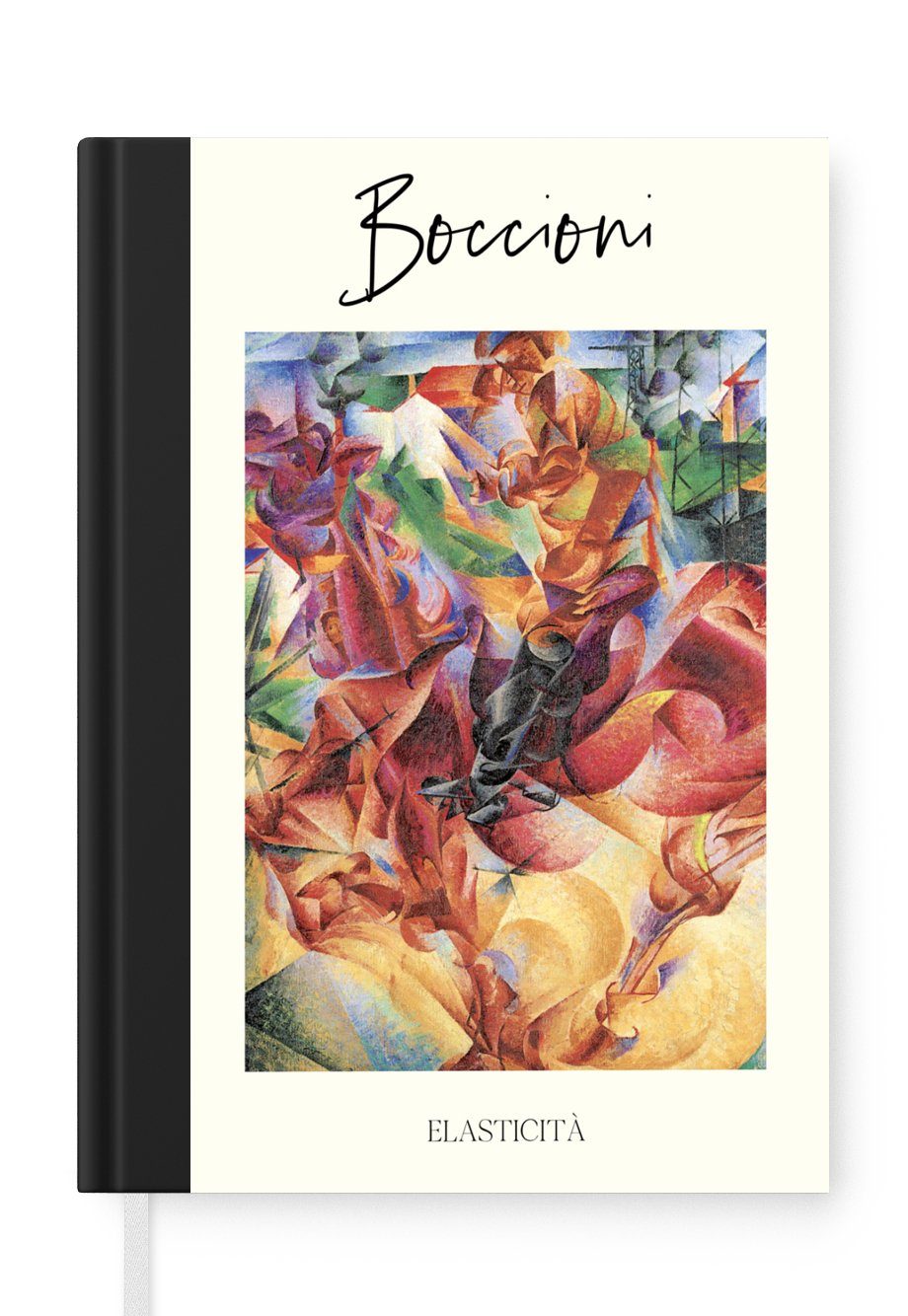 MuchoWow Notizbuch Kunst - Malerei - Umberto Boccioni - Elasticità, Journal, Merkzettel, Tagebuch, Notizheft, A5, 98 Seiten, Haushaltsbuch