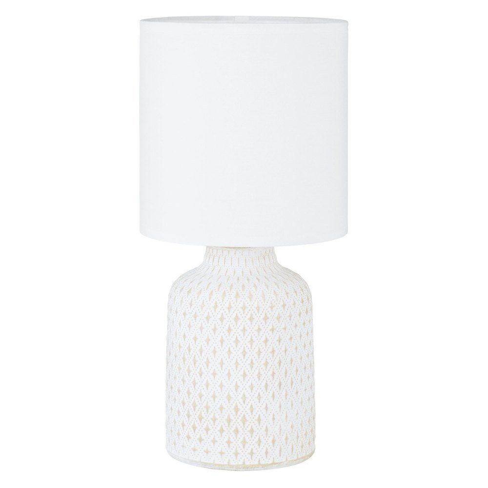 click-licht Tischleuchte Weiß Nachttischlampe, Bellariva enthalten: E14, Tischlampe Leuchtmittel Tischleuchte in und Angabe, Tischleuchte, keine warmweiss, Nein, Creme
