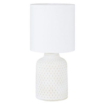 click-licht Tischleuchte Tischleuchte Bellariva in Weiß und Creme E14, keine Angabe, Leuchtmittel enthalten: Nein, warmweiss, Tischleuchte, Nachttischlampe, Tischlampe