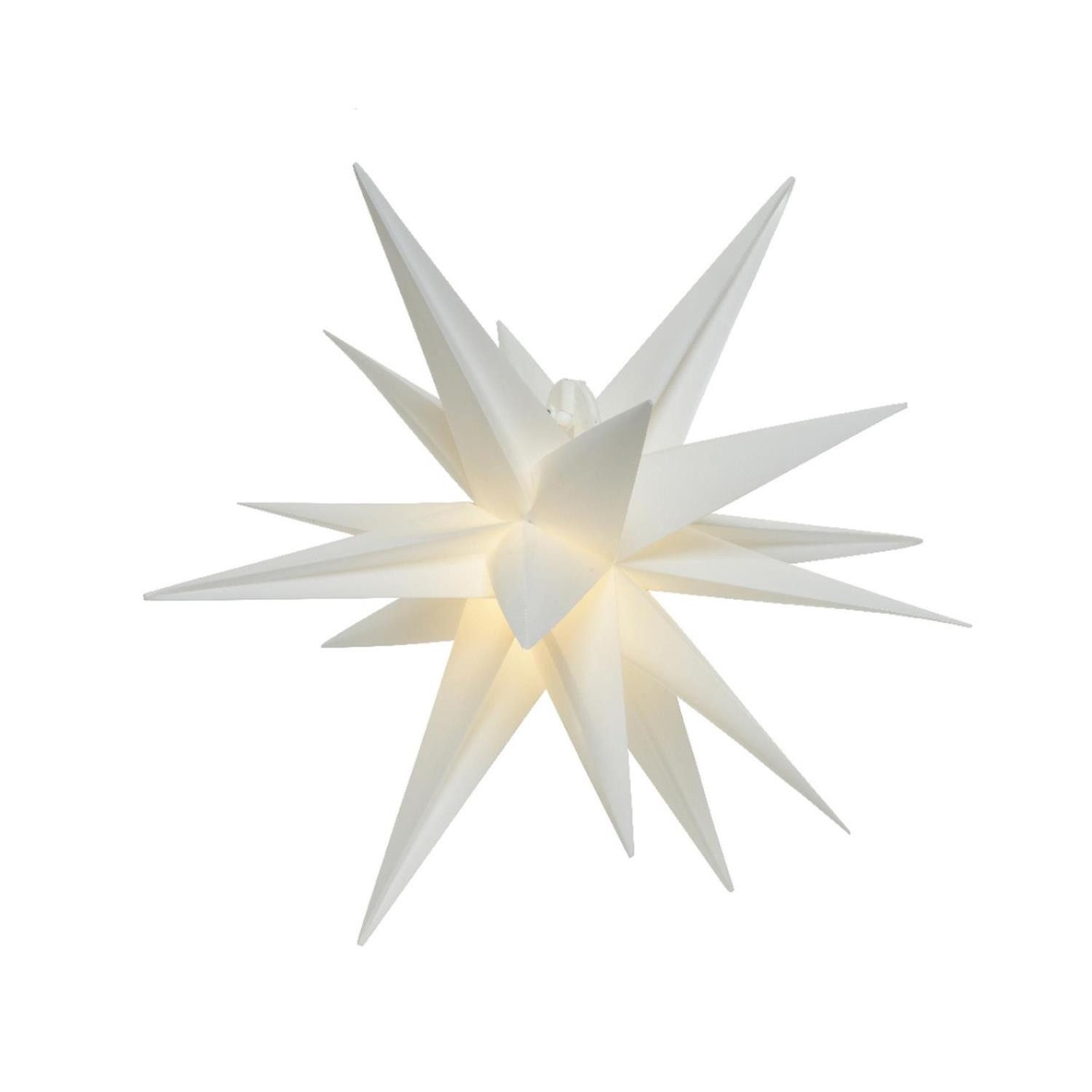 MARELIDA LED-Stern für außen Weihnachtsstern 3D Outdoor Leuchtstern 75cm Timer für Innen/Außen, LED Classic, warmweiß (2100K bis 3000K)