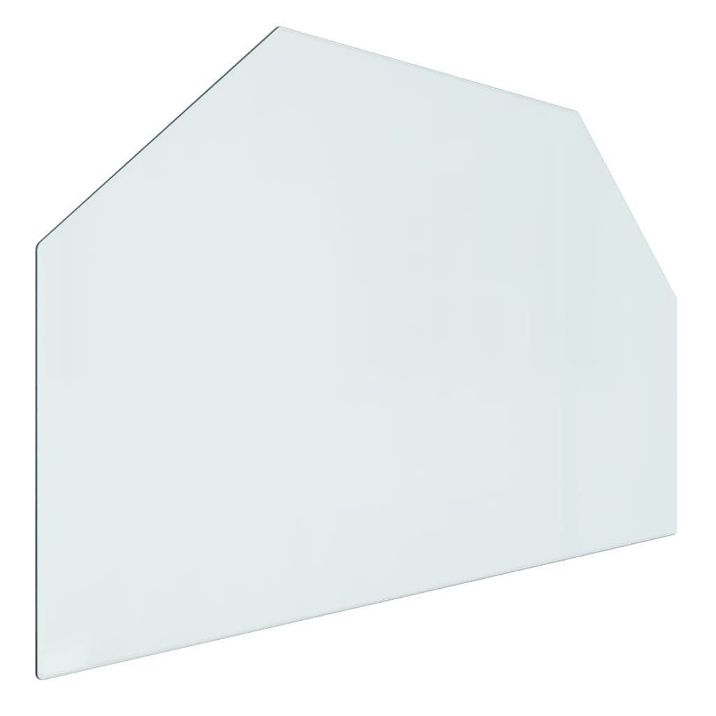 vidaXL Glas Kaminofen Glasplatte Sechseck 80x50 cm, 1-tlg.