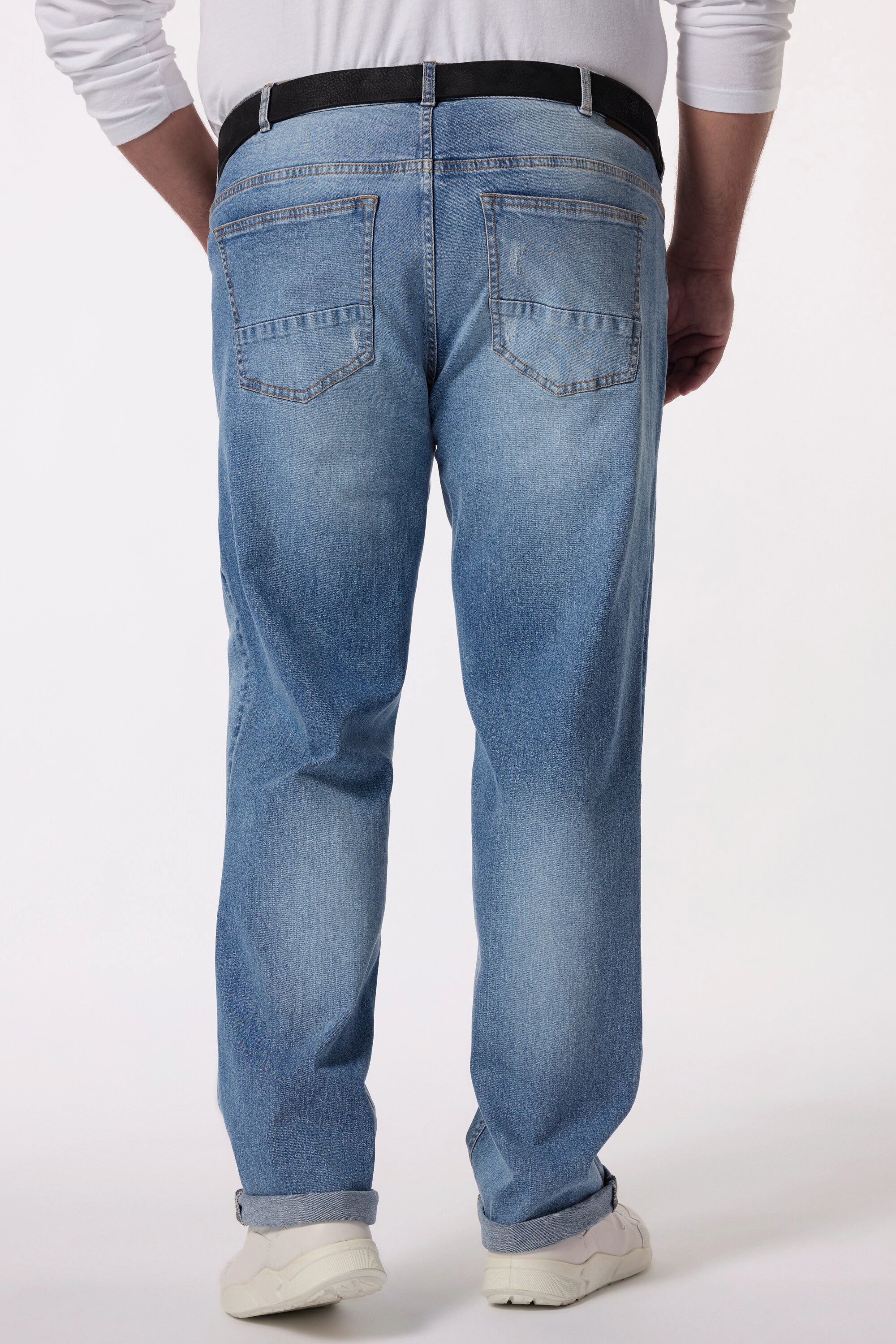 Men Plus 5-Pocket-Jeans Jeans Bauchfit Regular Fit 5-Pocket Destroys