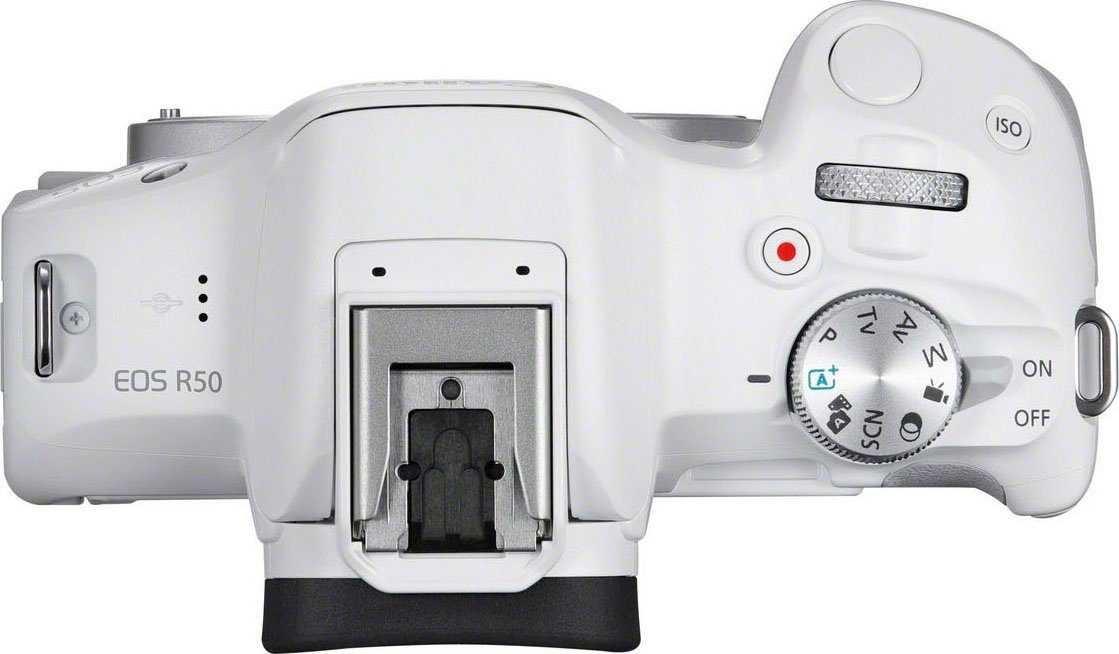 R50 (RF-S F4.5-6.3 18-45mm F4.5-6.3 IS Systemkamera WLAN) RF-S + 18-45mm IS STM, Bluetooth, 24,2 MP, STM Kit EOS Canon