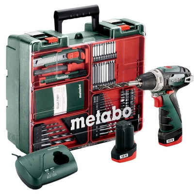 metabo Werkzeug »PowerMaxx BS Basic Set - Akku-Bohrschrauber Set - grün/schwarz«