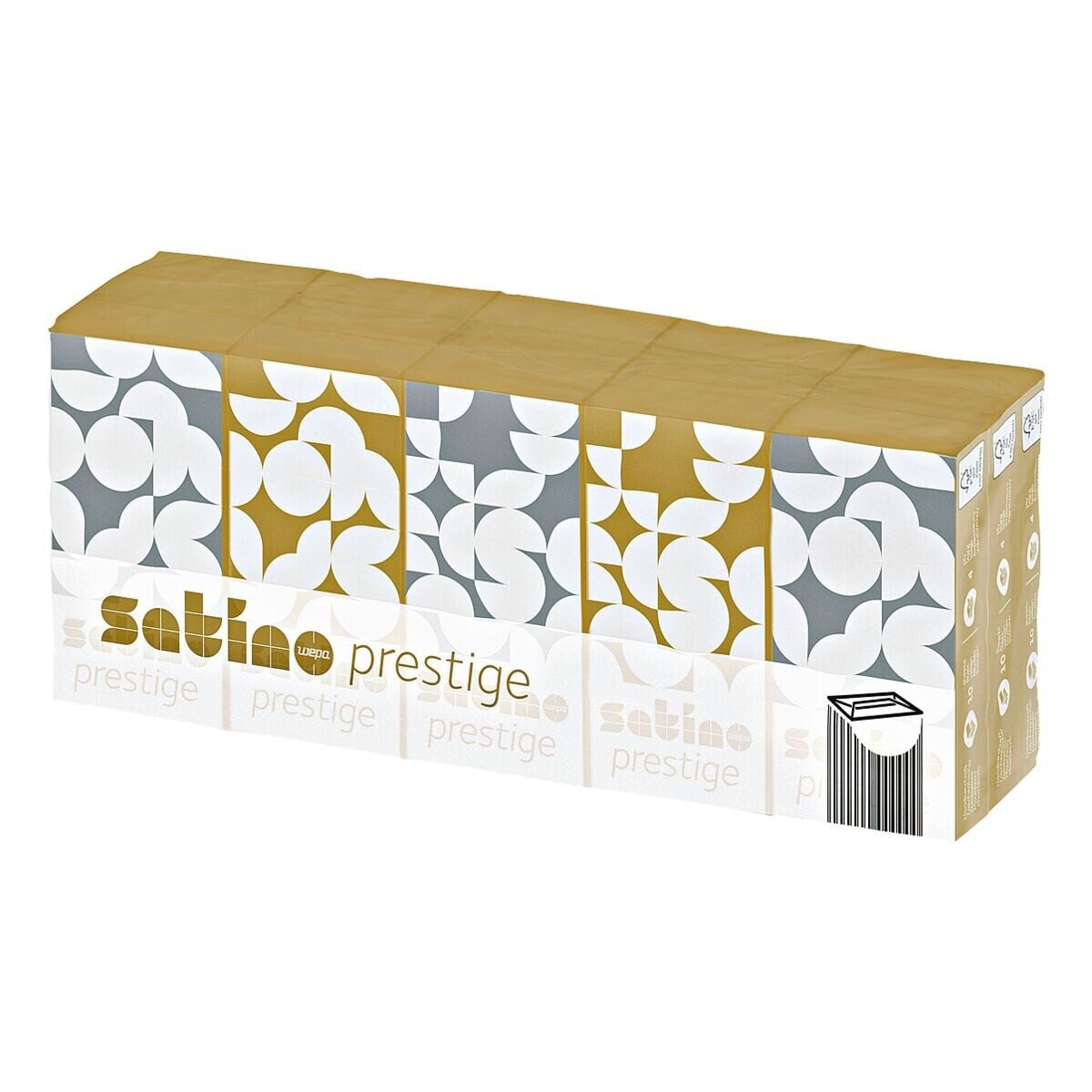 Satino Papiertaschentücher, 4-lagig, weiß, sußersoft, 15x 10 Stück