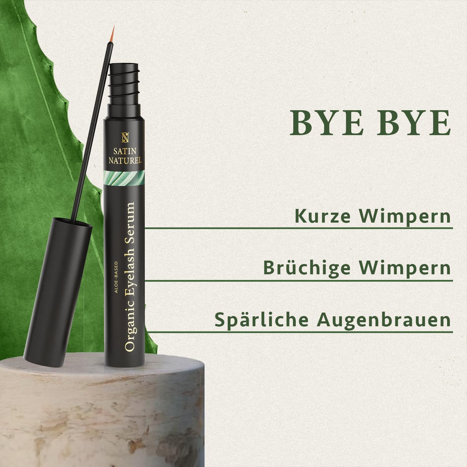 Satin Naturel Wimpernpflege Bio Wimpernserum - Natürlich längere, dichtere Wimpern, 1-tlg.