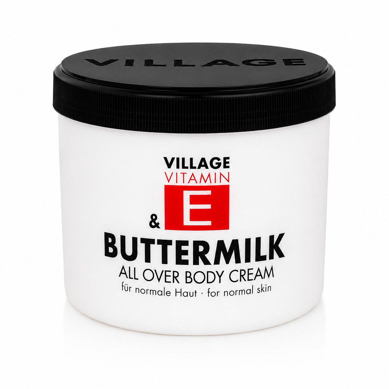 Village Cosmetics Körperlotion Buttermilch, 1-tlg., Körpercreme 500 ml für trockene Haut