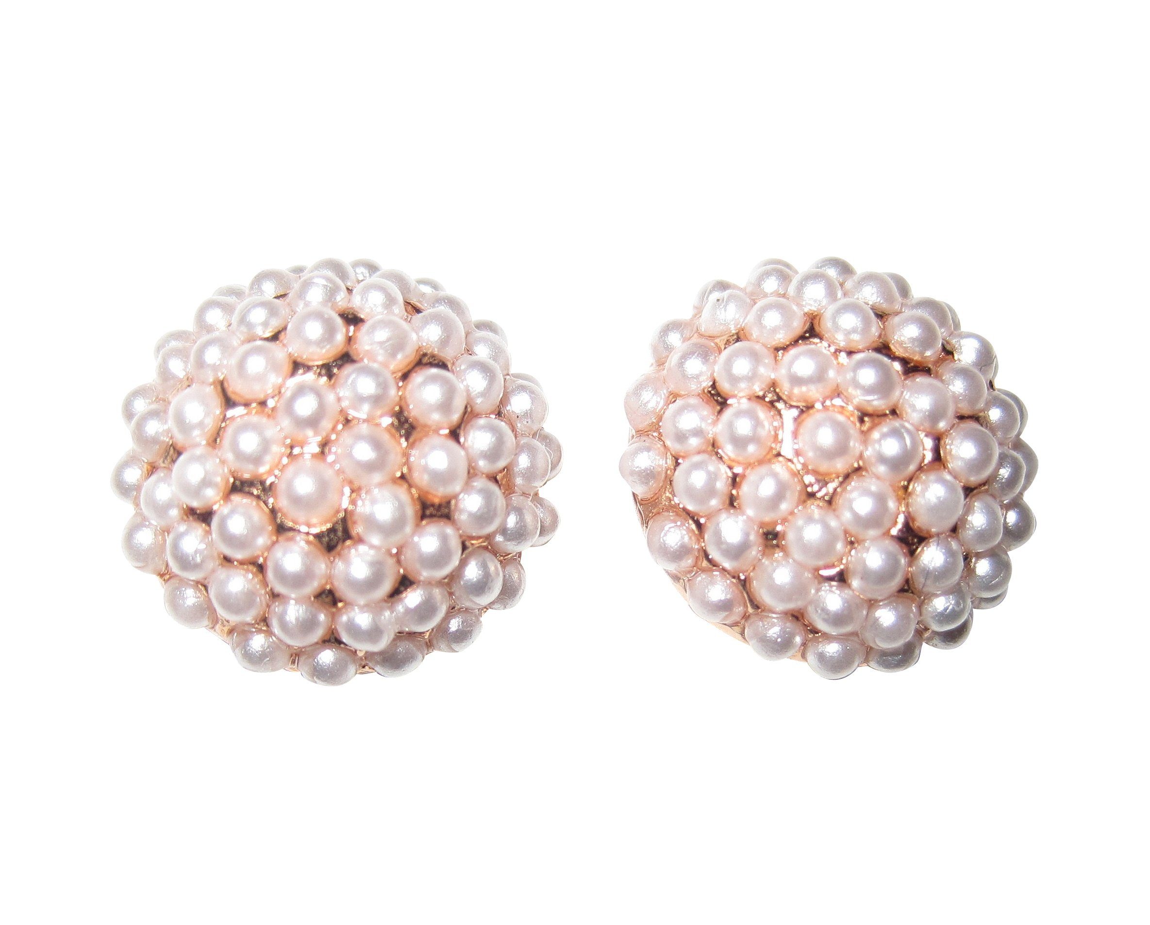 Mugello Серьги из бисера Volterra Stecker vergoldet klassisch und schlicht, made in Italy, Sterlingsilber mit 18K Rotvergoldung