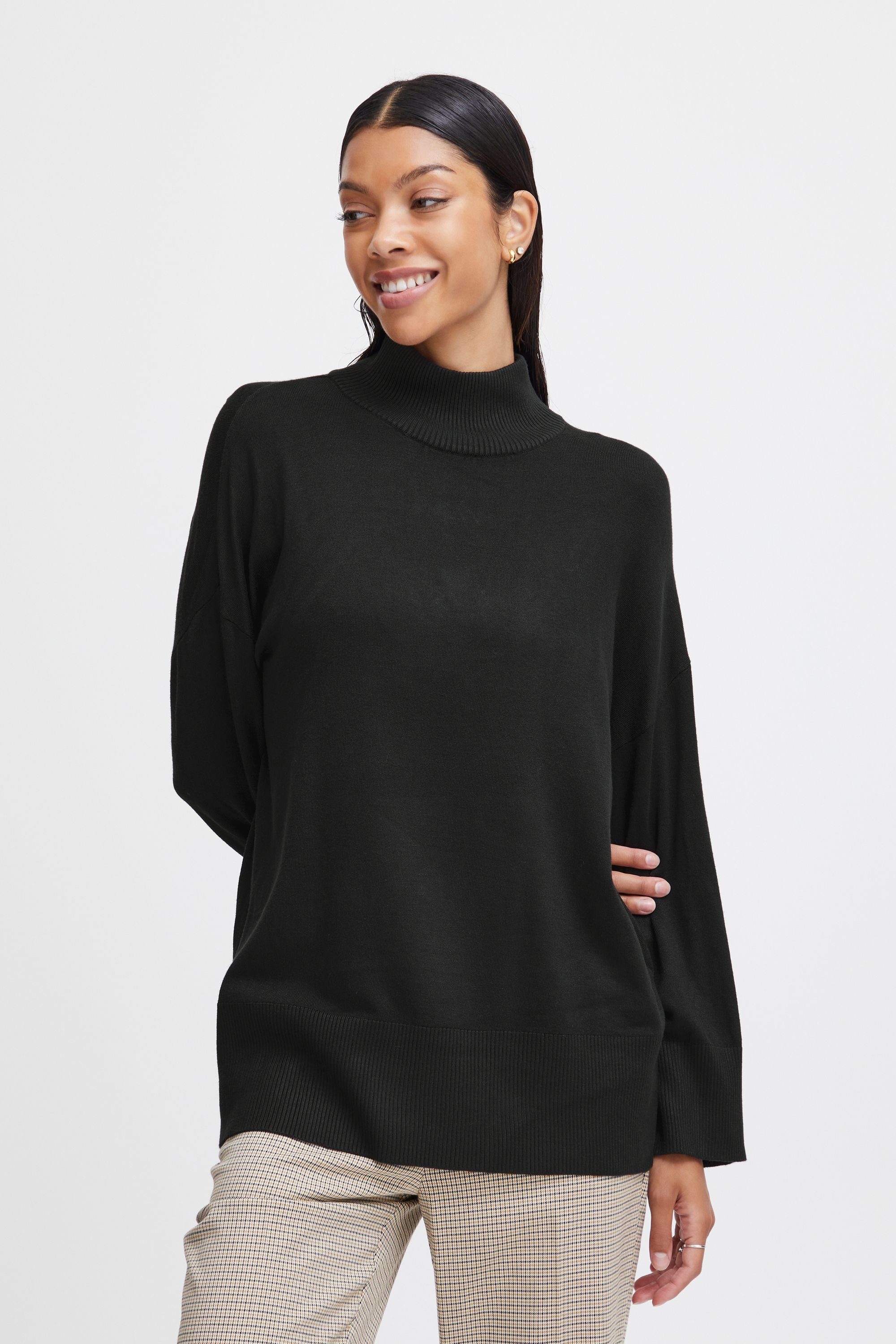 b.young Strickpullover BYMMPIMBA1 LOOSE TURTLENECK - 20813512 Black (200451)