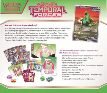 POKÉMON Sammelkarte Pokémon Temporal Forces Elite Trainer Box Walking Wake / Iron Leaves, Englisch