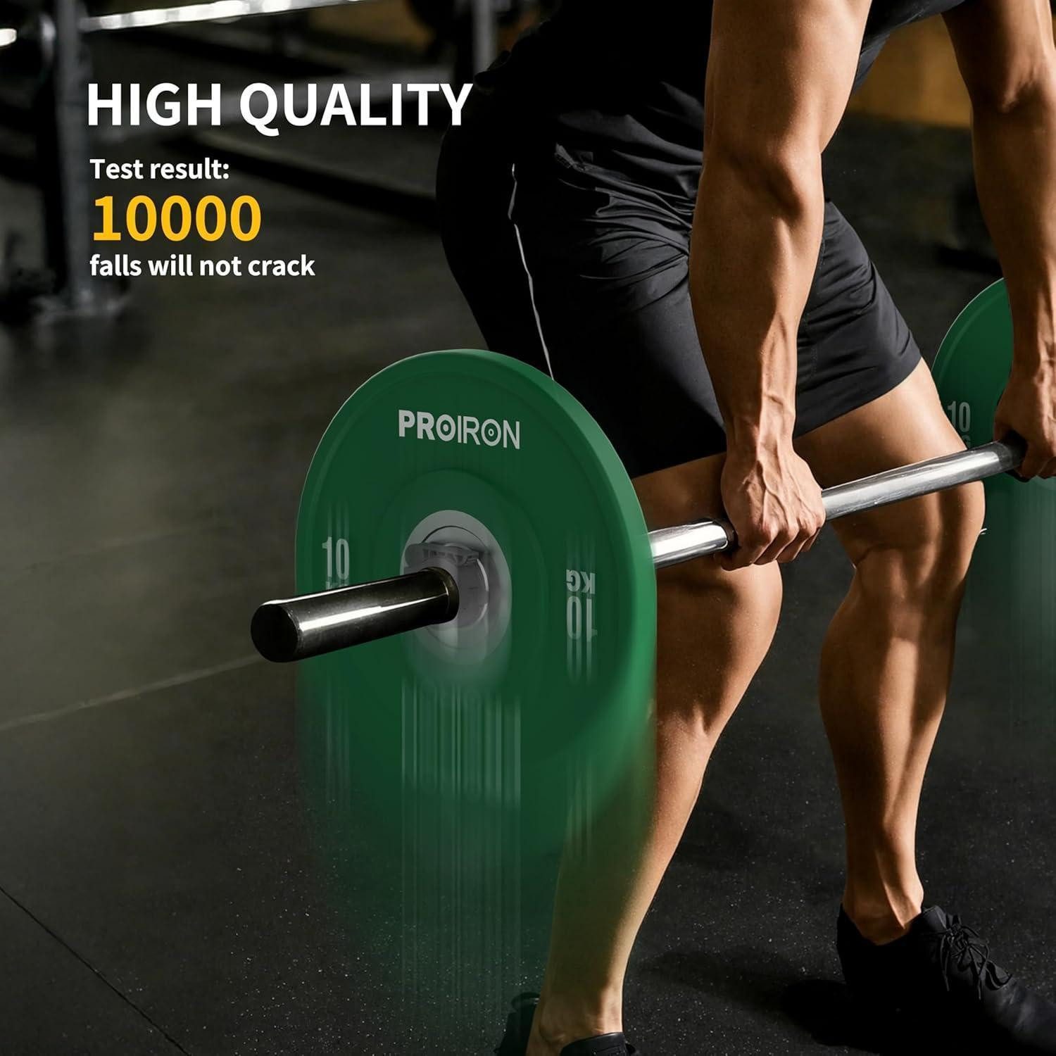 PROIRON Hantelscheiben Hantelscheiben Olympic Bumper Plates 50mm 5-25kg Hartgummi