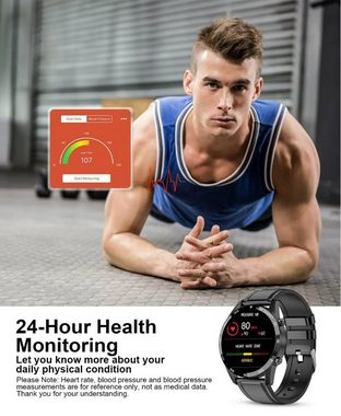 Lige Smartwatch, Herren Mit Telefonfunktion Fitness Tracker Schrittzähler Smart Watch