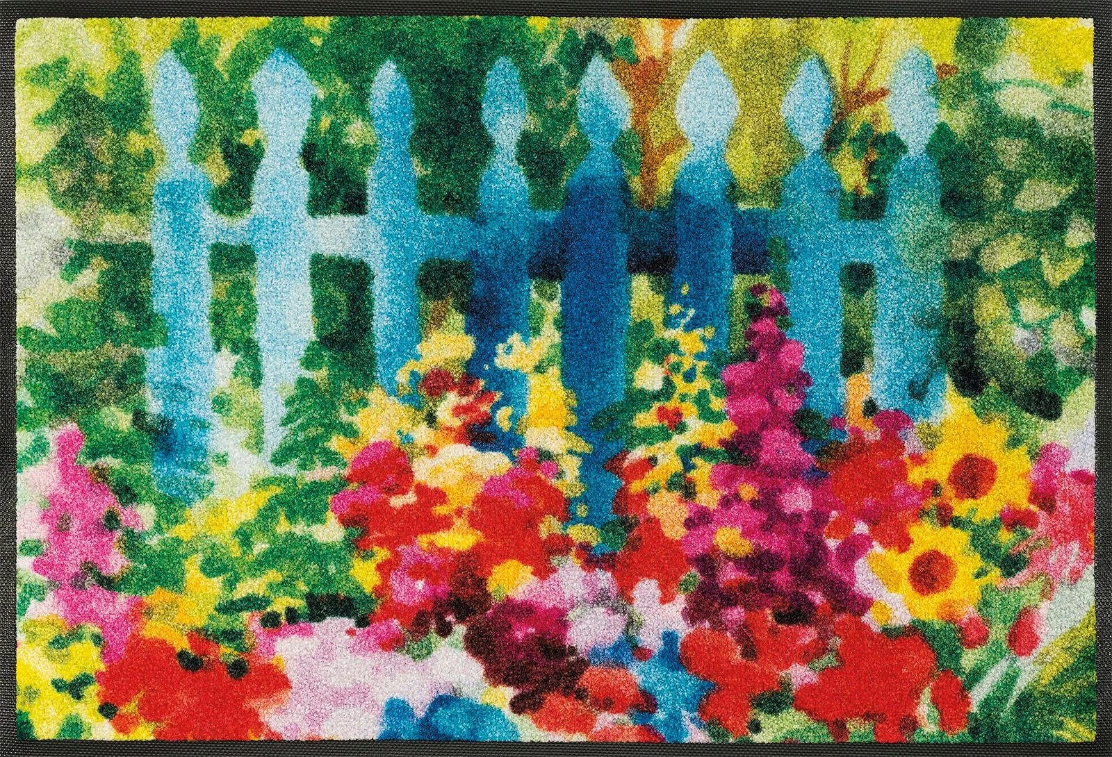 Fußmatte Mare di fiori, wash+dry by Kleen-Tex, rechteckig, Höhe: 7 mm,  Schmutzfangmatte, Motiv Blumen, rutschhemmend, waschbar