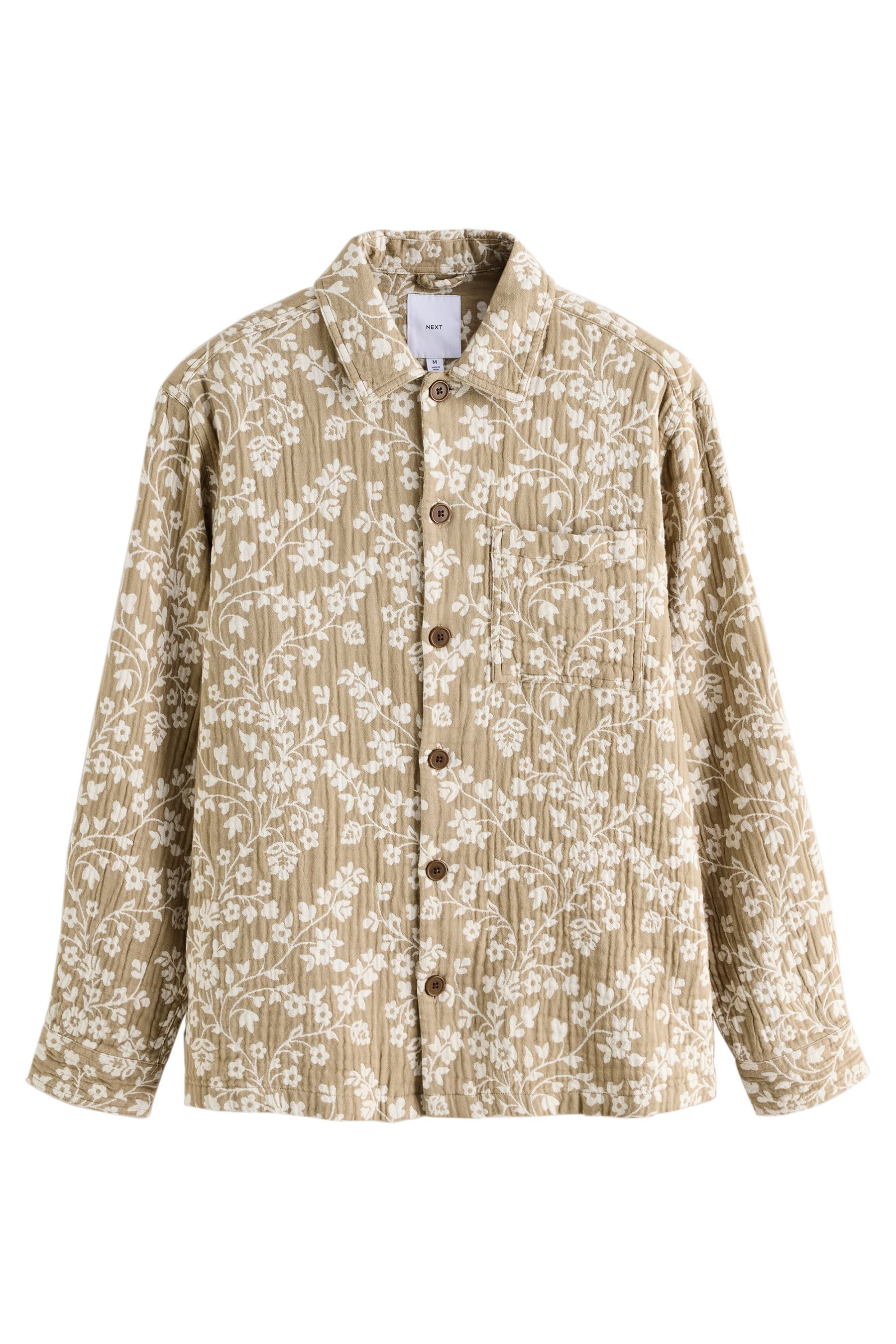 Hemdjacke Hemdjacke aus 100 % Baumwolle im Blumenmuster
