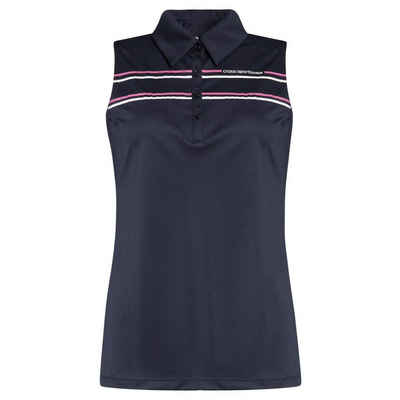 CROSS Poloshirt Cross Primus Sleeveless Polo Navy