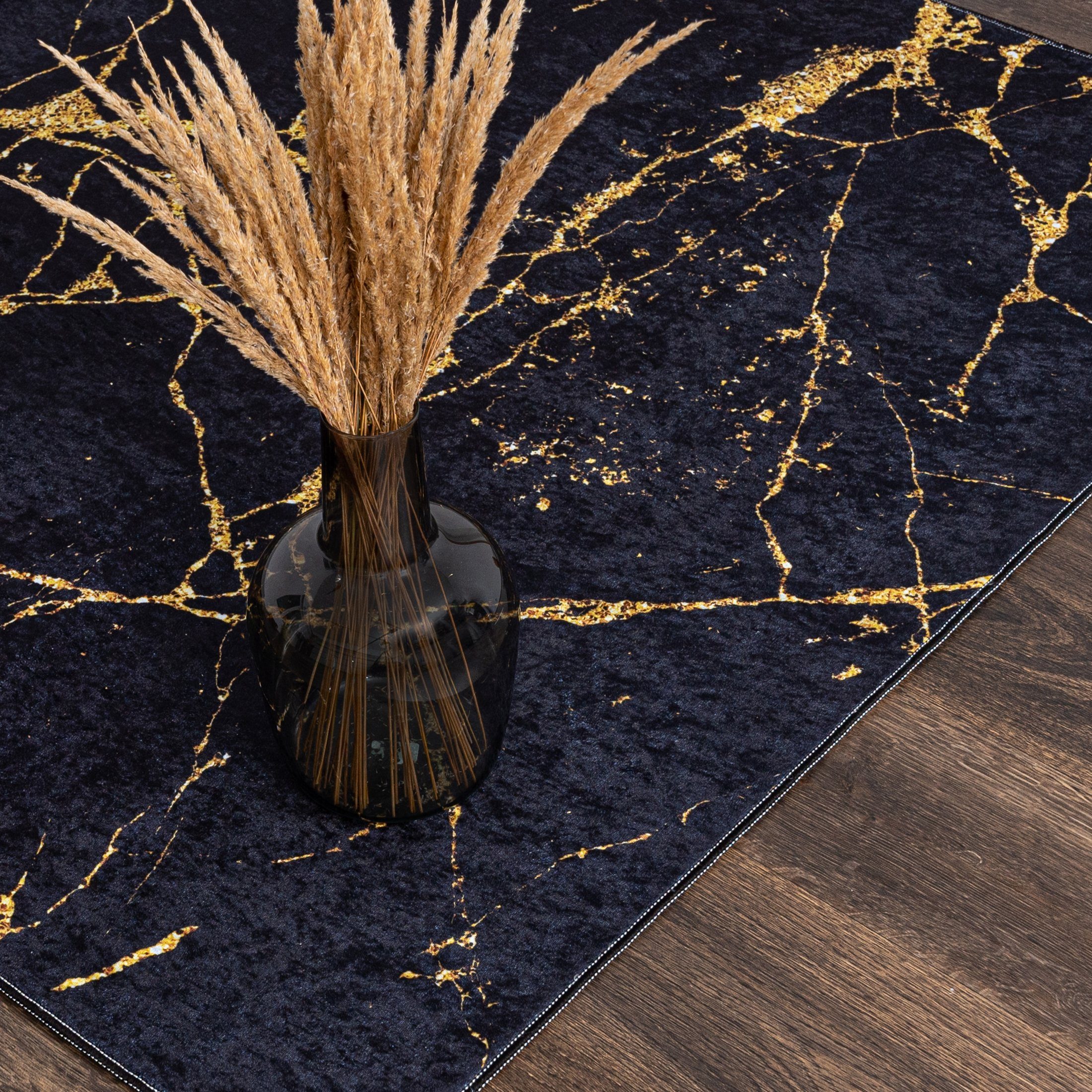 Mazovia Designteppich Modern Teppich für Wohnzimmer, Schlafzimmer, Esszimmer, 80 x 150 cm, Kurflor, Waschbar in Waschmaschine, Höhe 5 mm, Rutschfest
