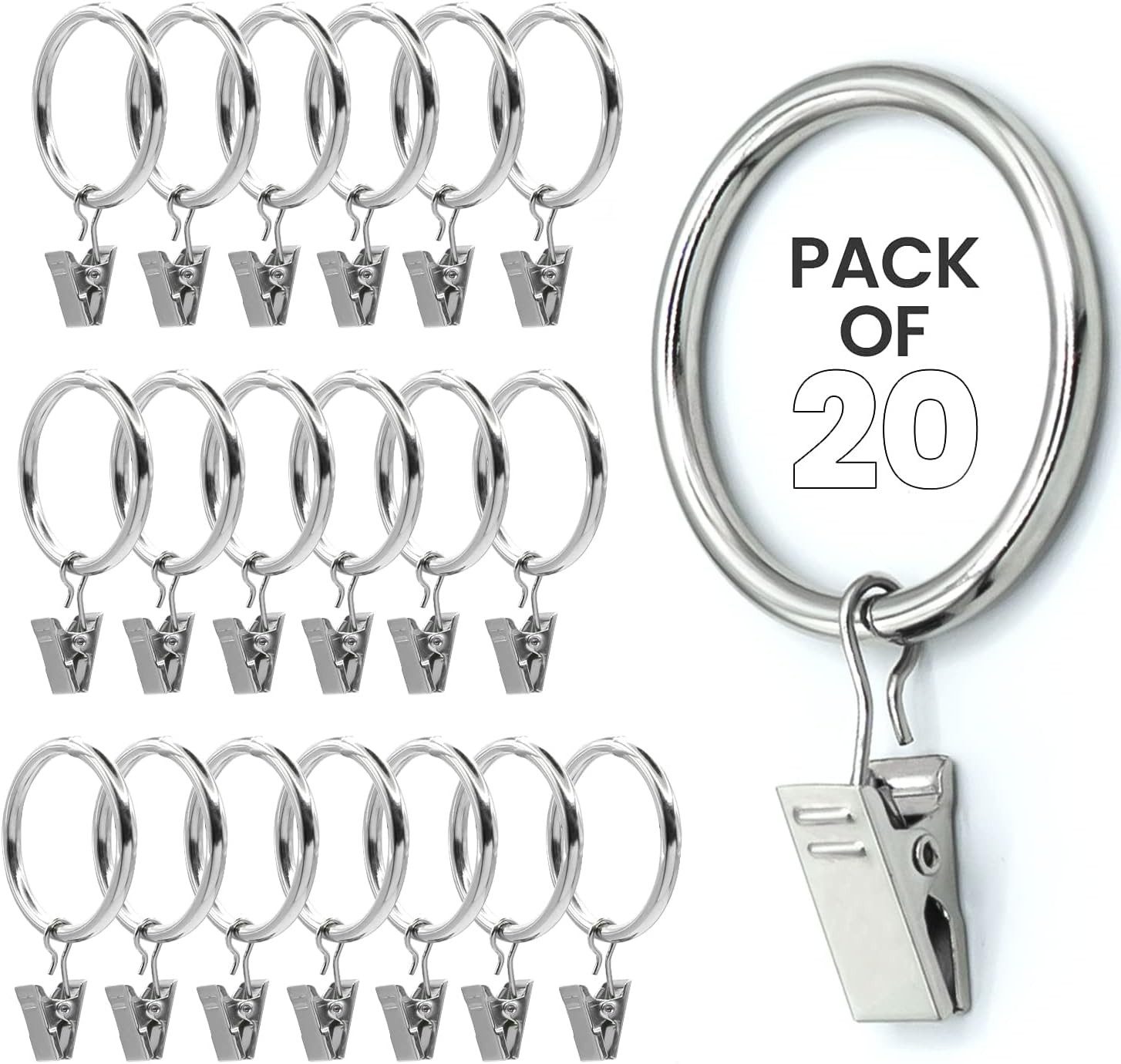 FELIXLEO Gardinenring 40er Pack Vorhangklammern mit günstig online kaufen