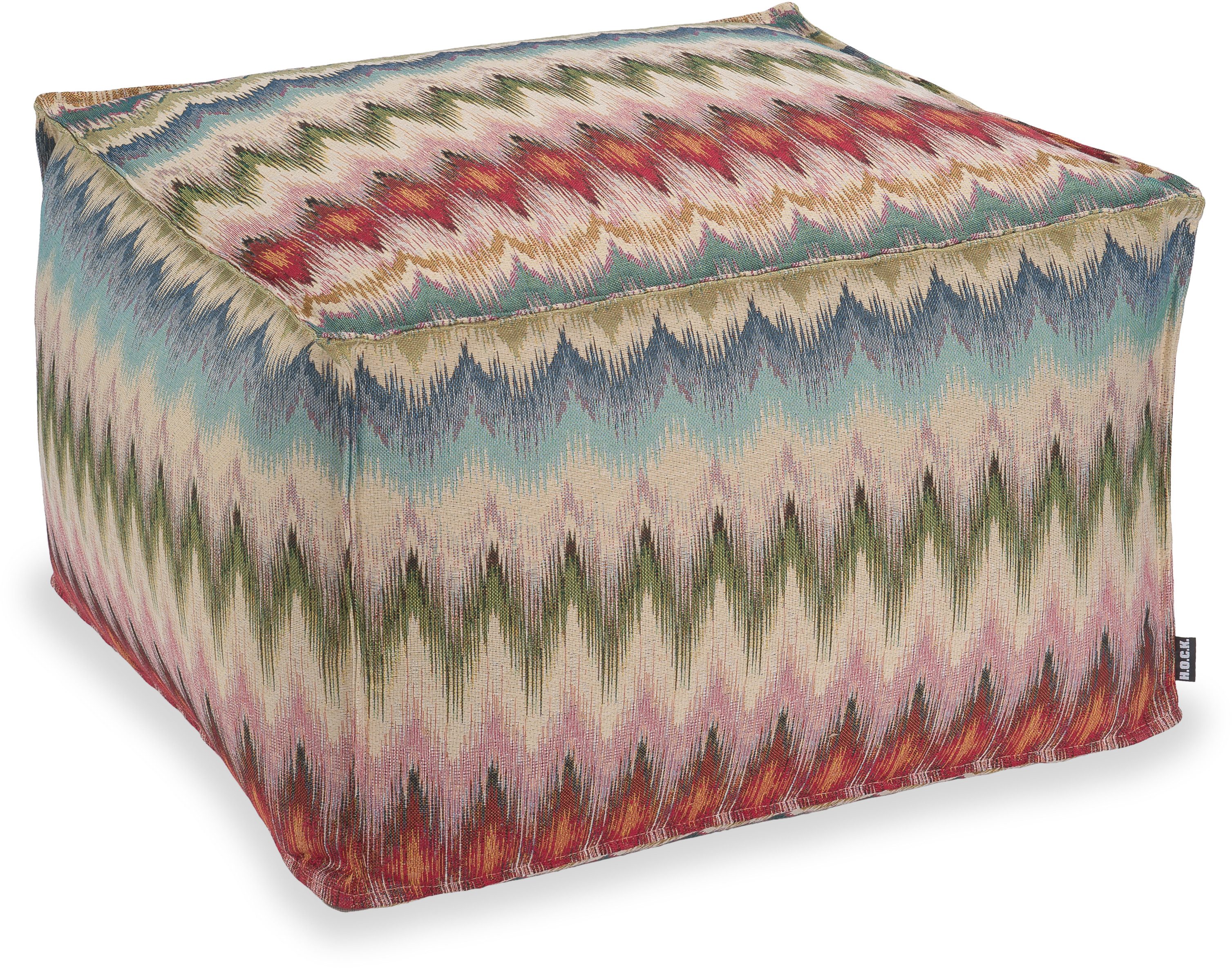 H.O.C.K. Sitzwürfel H.O.C.K. Esra Hocker mit Biese 55x55x35cm boho, Hocker: günstig online kaufen