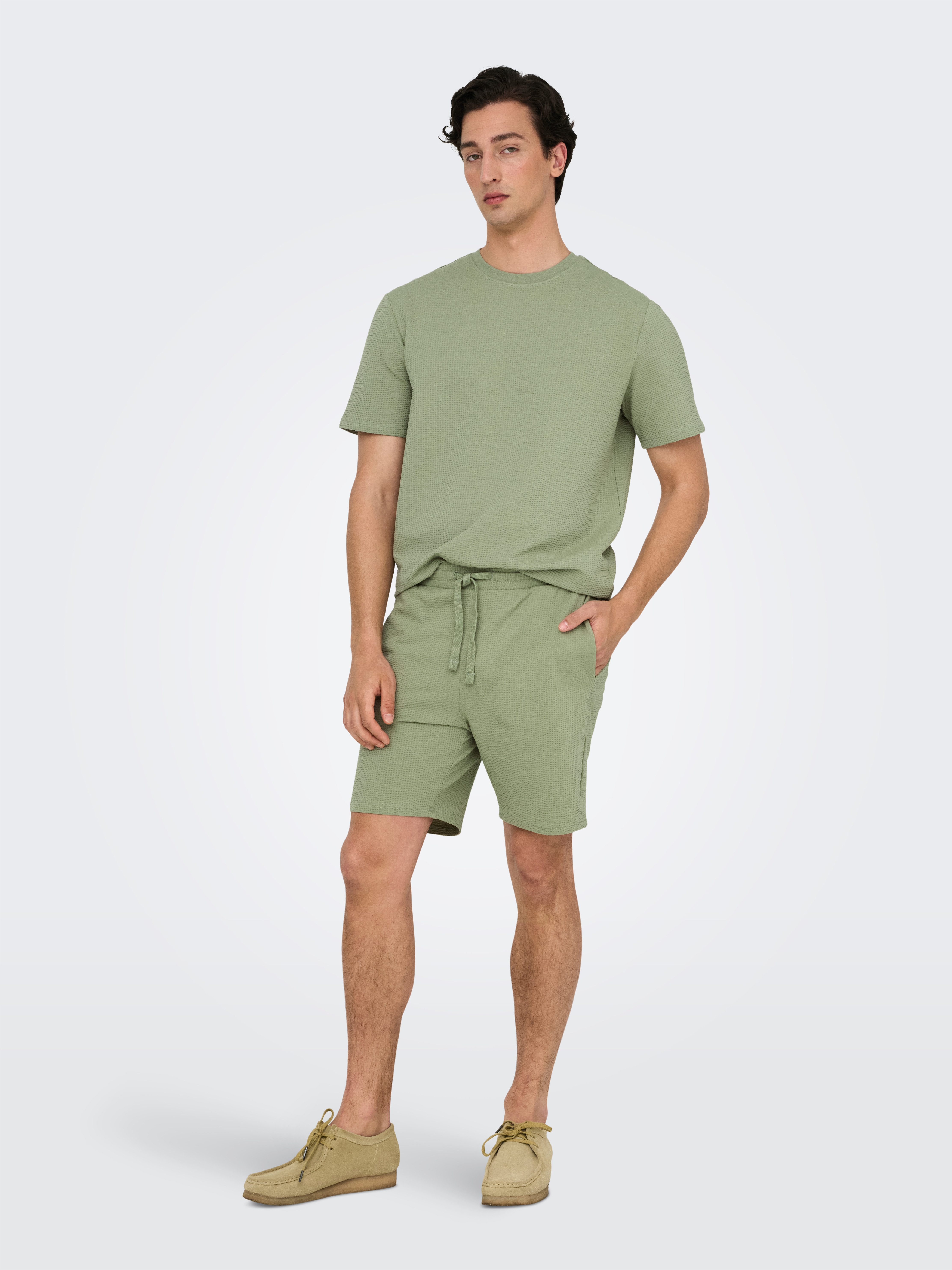ONLY & SONS Rundhalsshirt ONSKIAN LIFE REG SEERSUCKER SS TEE NOOS