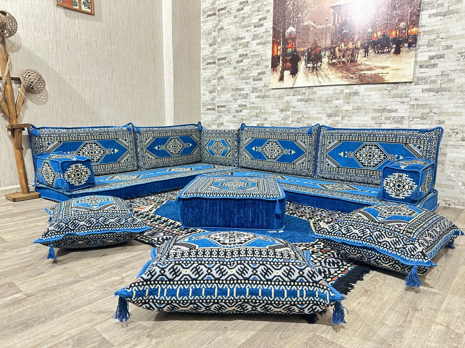 CaddeBuy Sofa Arabische Ecke Majlis, Orientalische Sitzsofa, Shisha Sitzsofa, 14 Teile