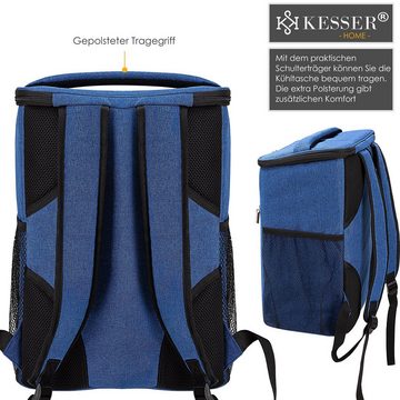 KESSER Thermobehälter, 1680D Oxford / Aluminiumfolie / EPE Schaum, 30L Kühlrucksack Kühltasche faltbar Groß Schultergurt Kühlbox